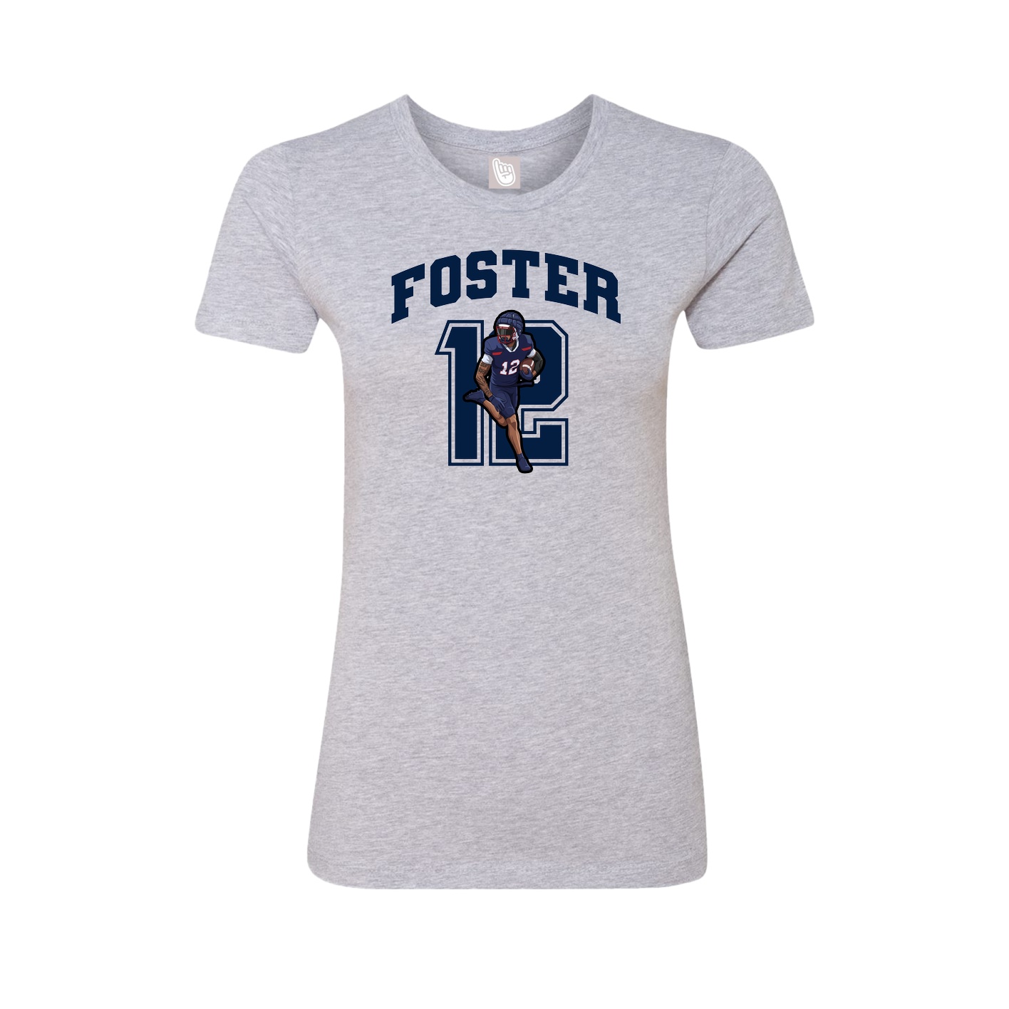 Fitted Women's Tee — Number in Grey