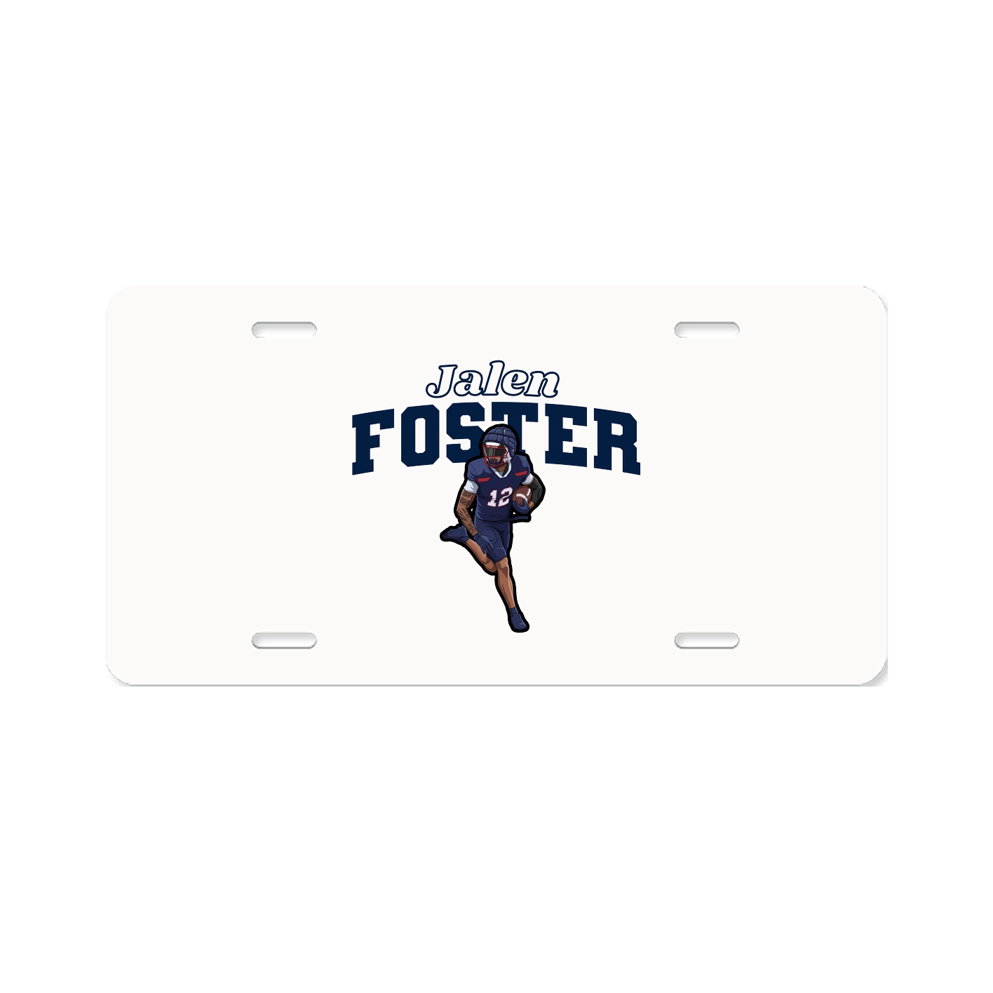 License Plate — Name Arch in Classic