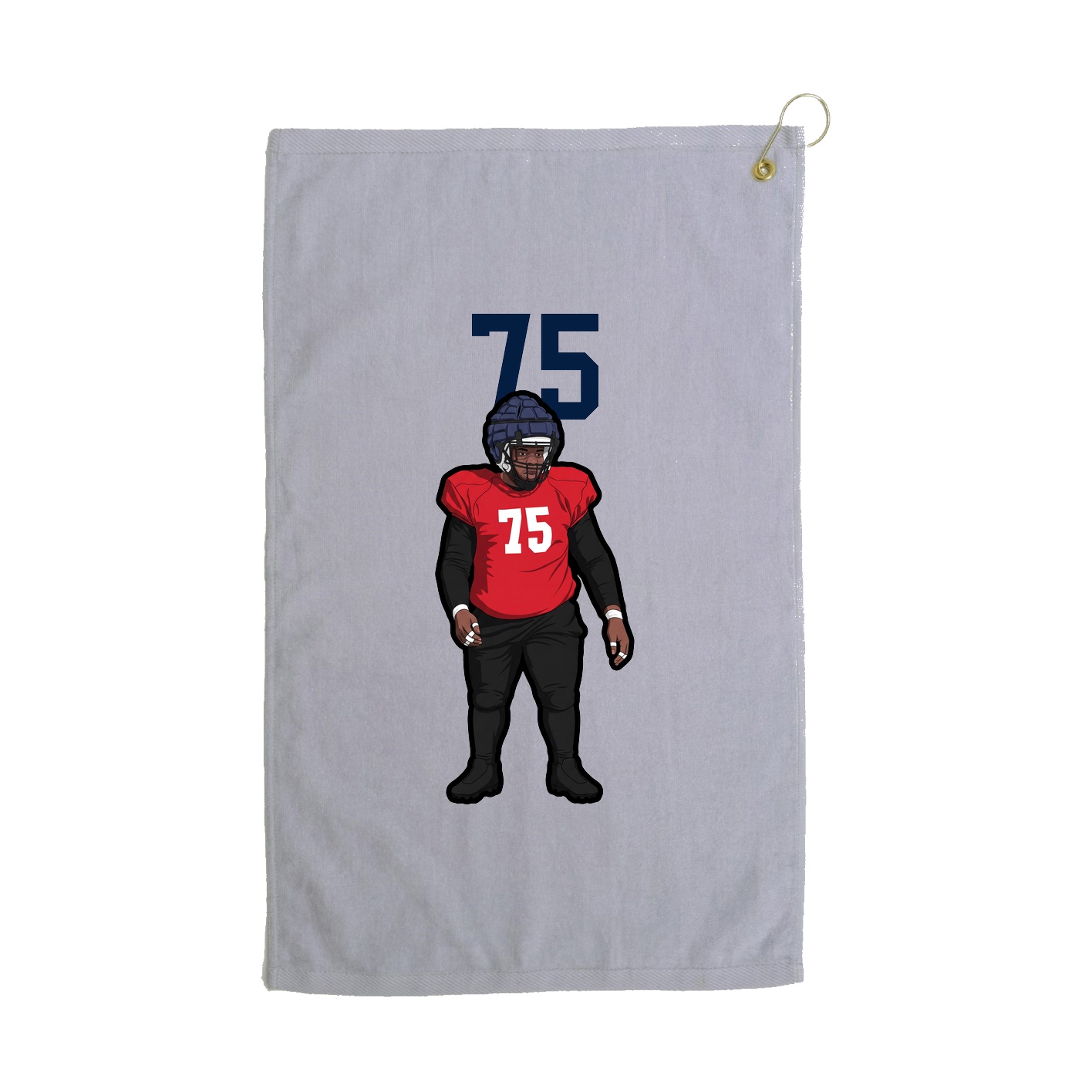 Golf Towel — Number Top in Grey