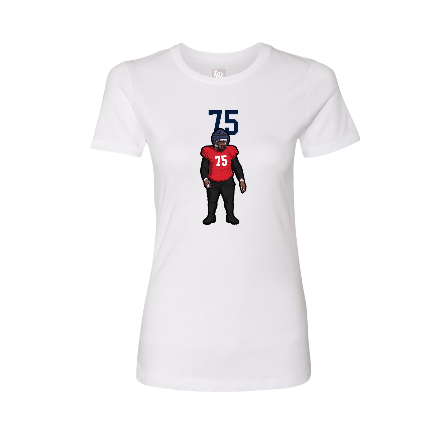 Fitted Women's Tee — Number Top in White