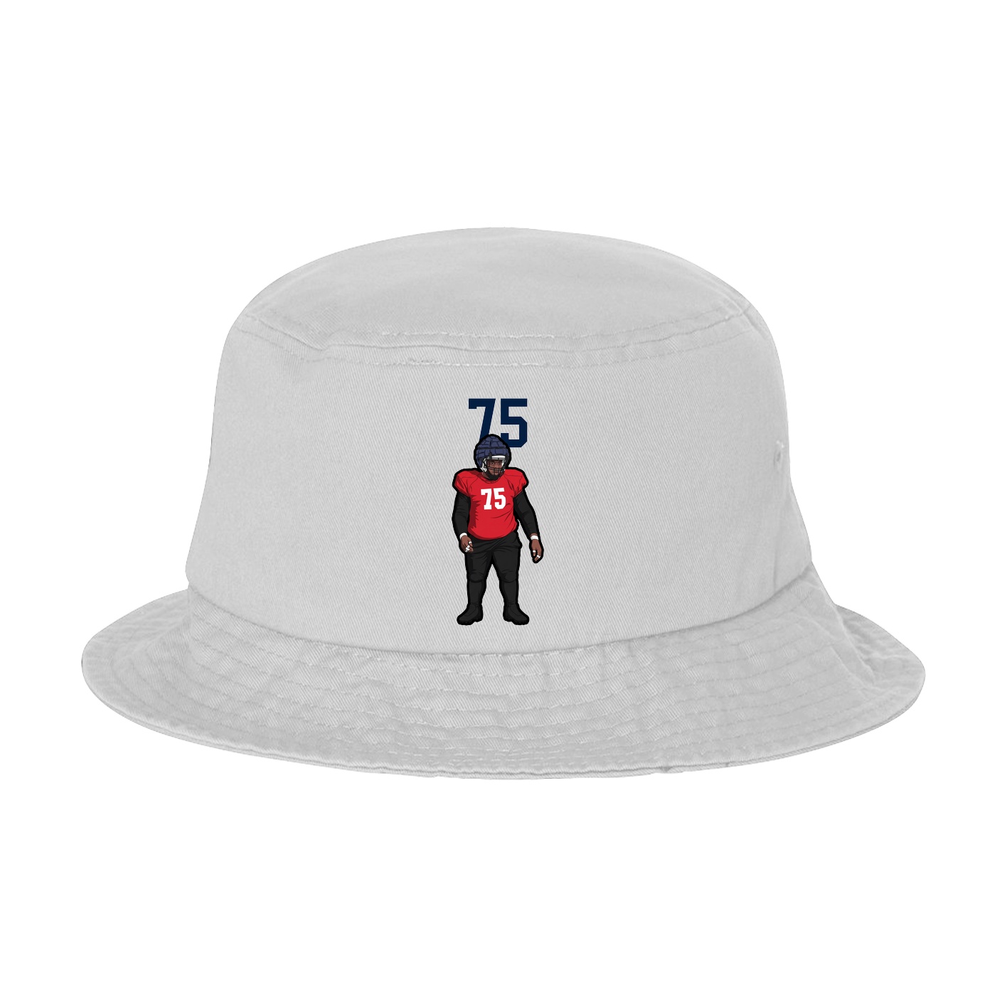 Bucket Cap — Number Top in White
