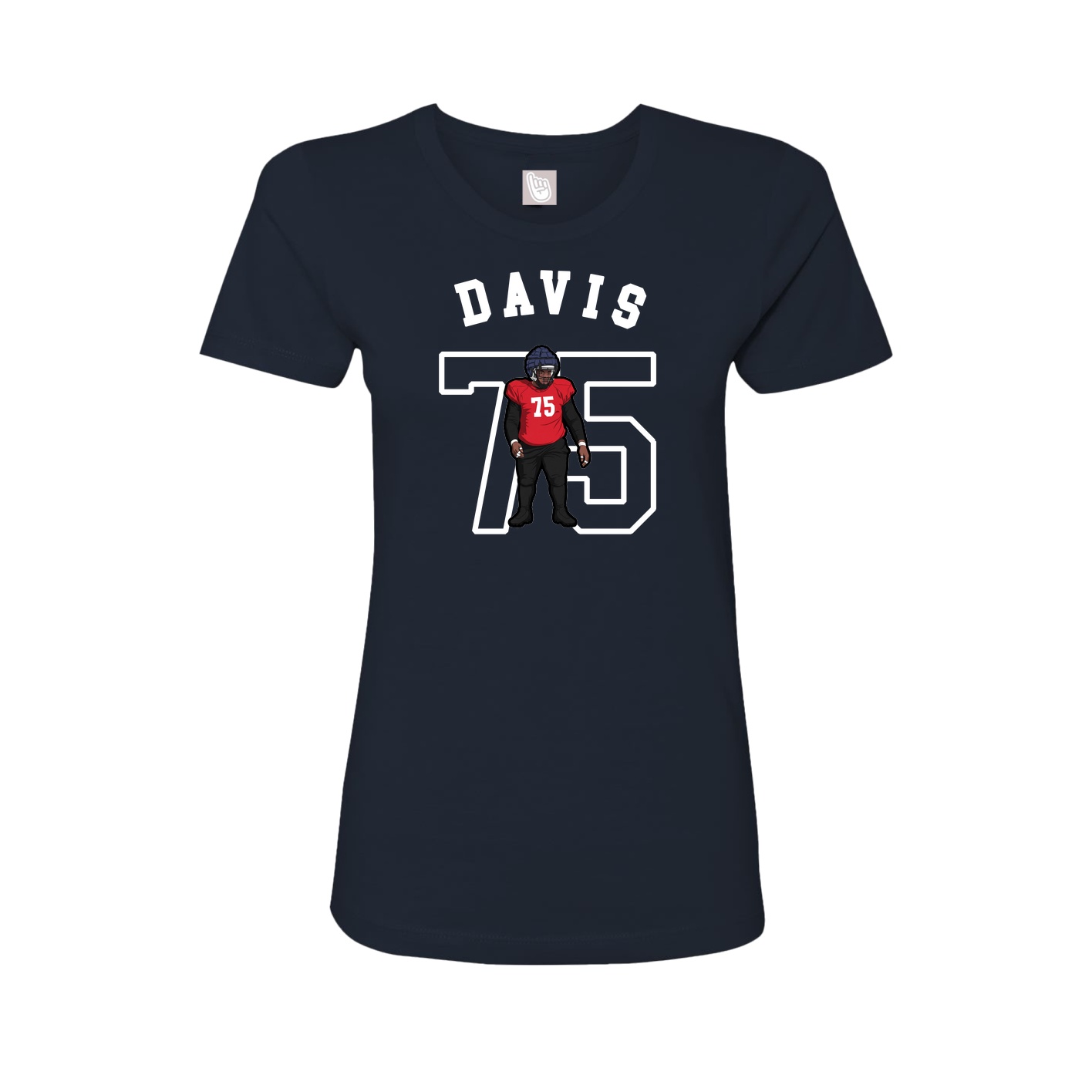 Fitted Women's Tee — Shirsey Arch in Navy