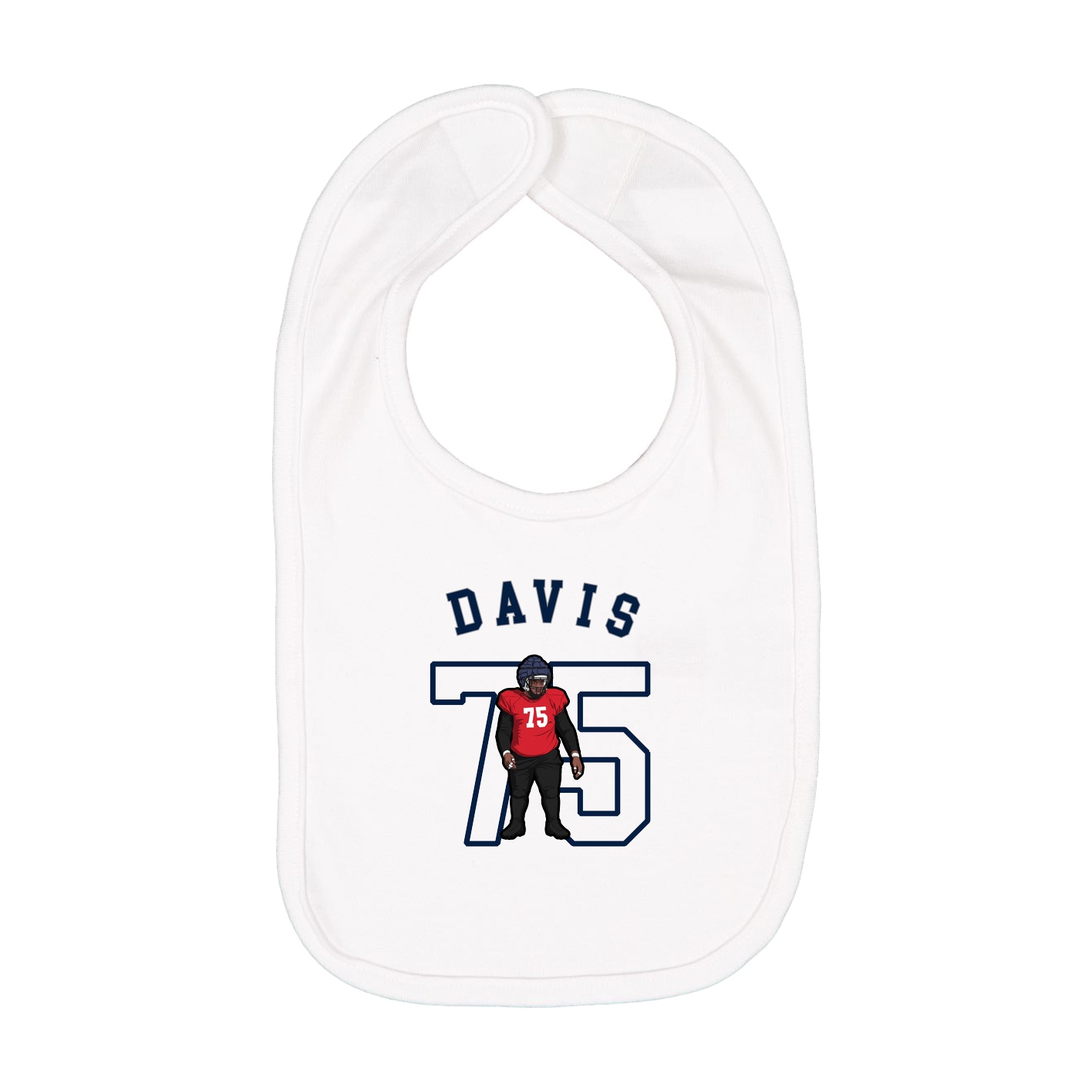 Infant Bib — Shirsey Arch in White