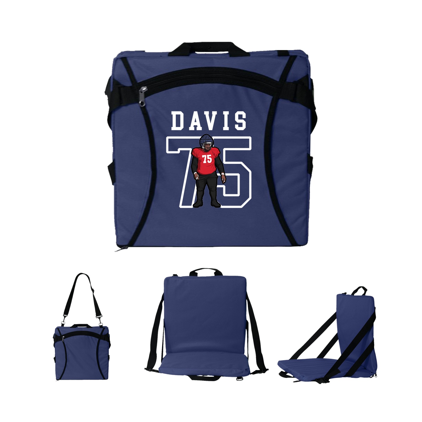 Folding Stadium Seat — Shirsey in Navy