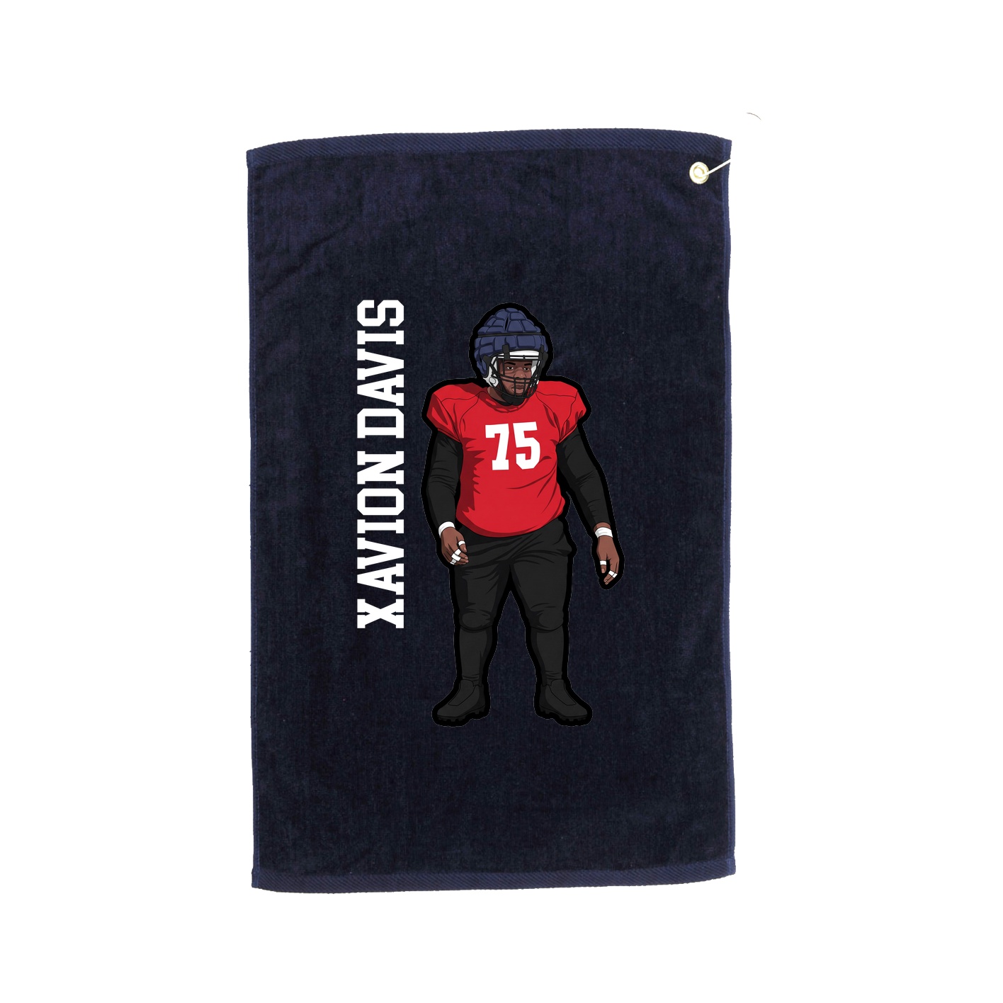Golf Towel — Name Vertical in Navy