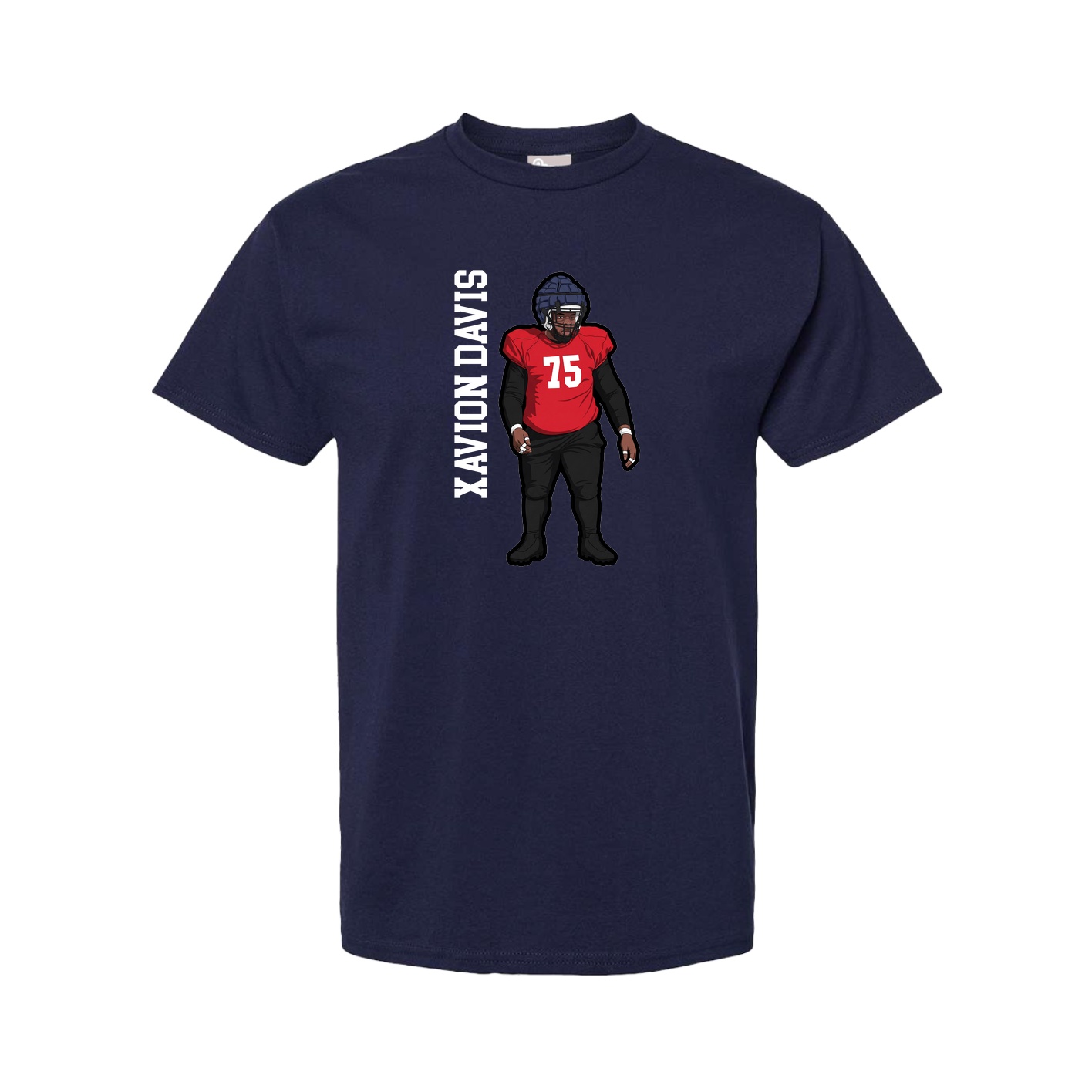 Tee — Name Vertical in Navy