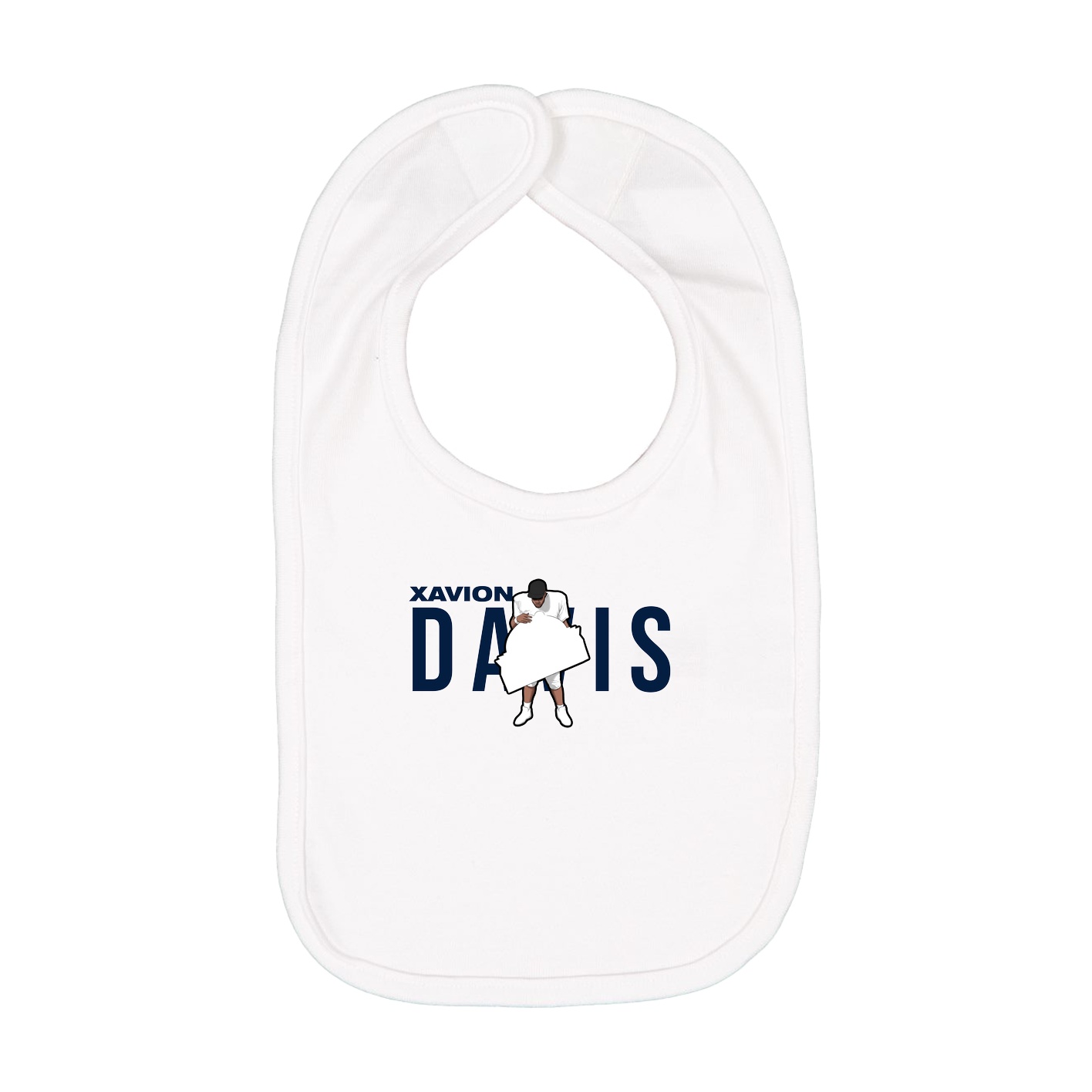 Infant Bib — Player Name in White
