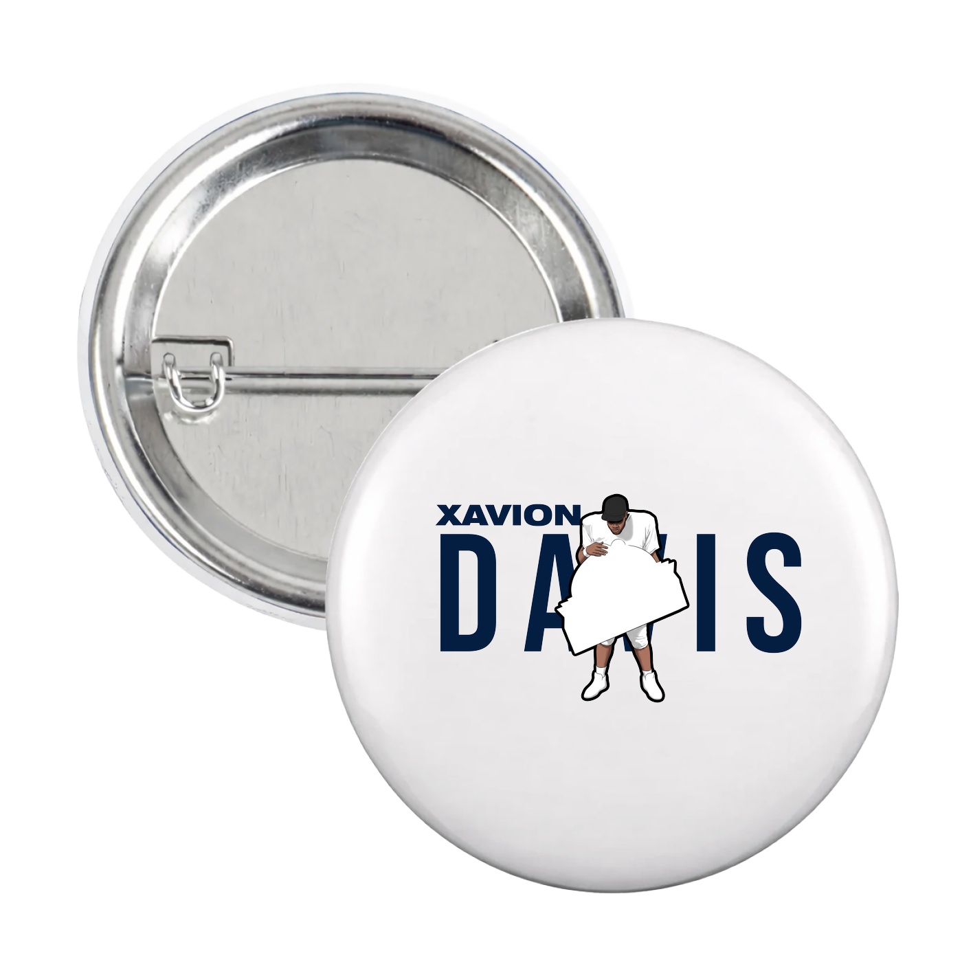 Game Day Button — Player Name in White