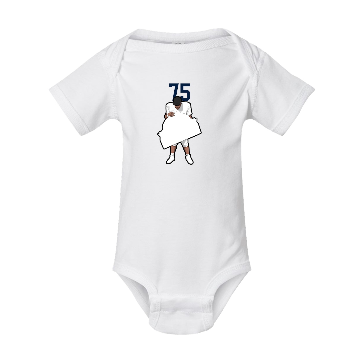 Baby Onesie — Number Top in White