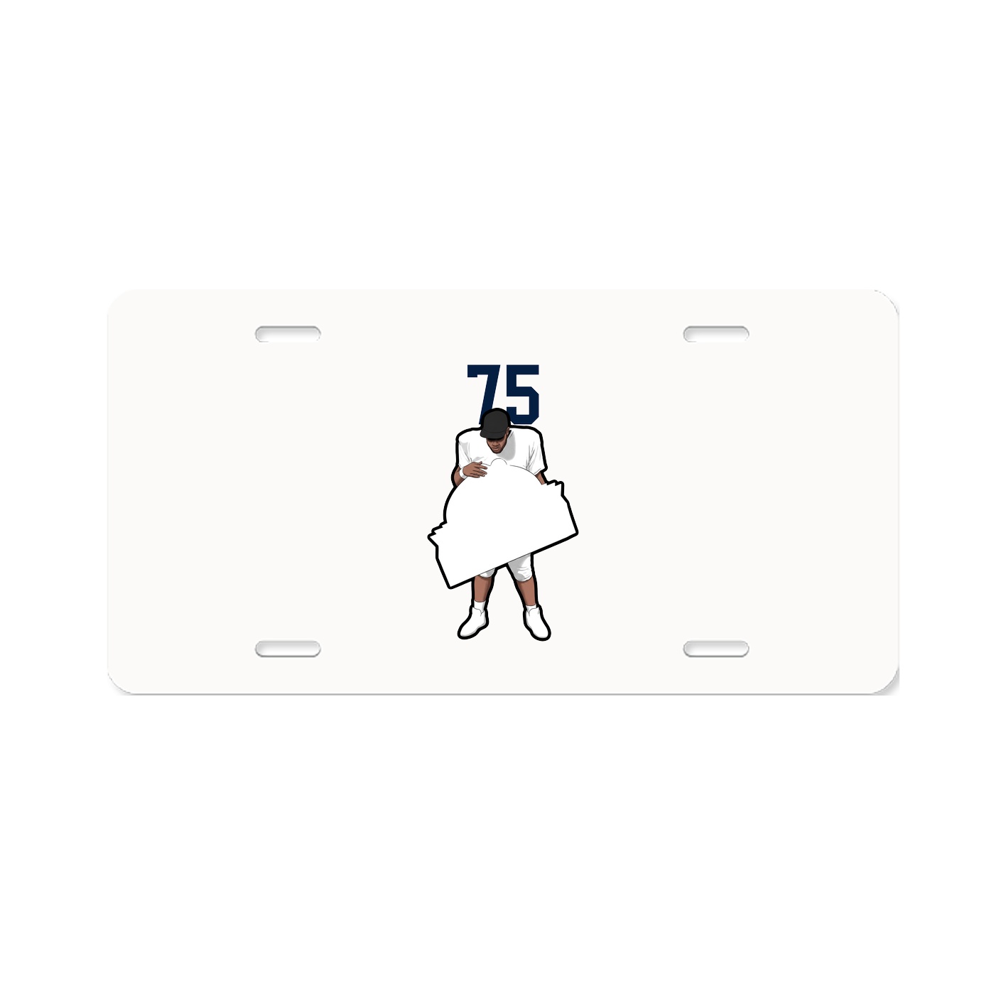 License Plate — Number Top in Classic