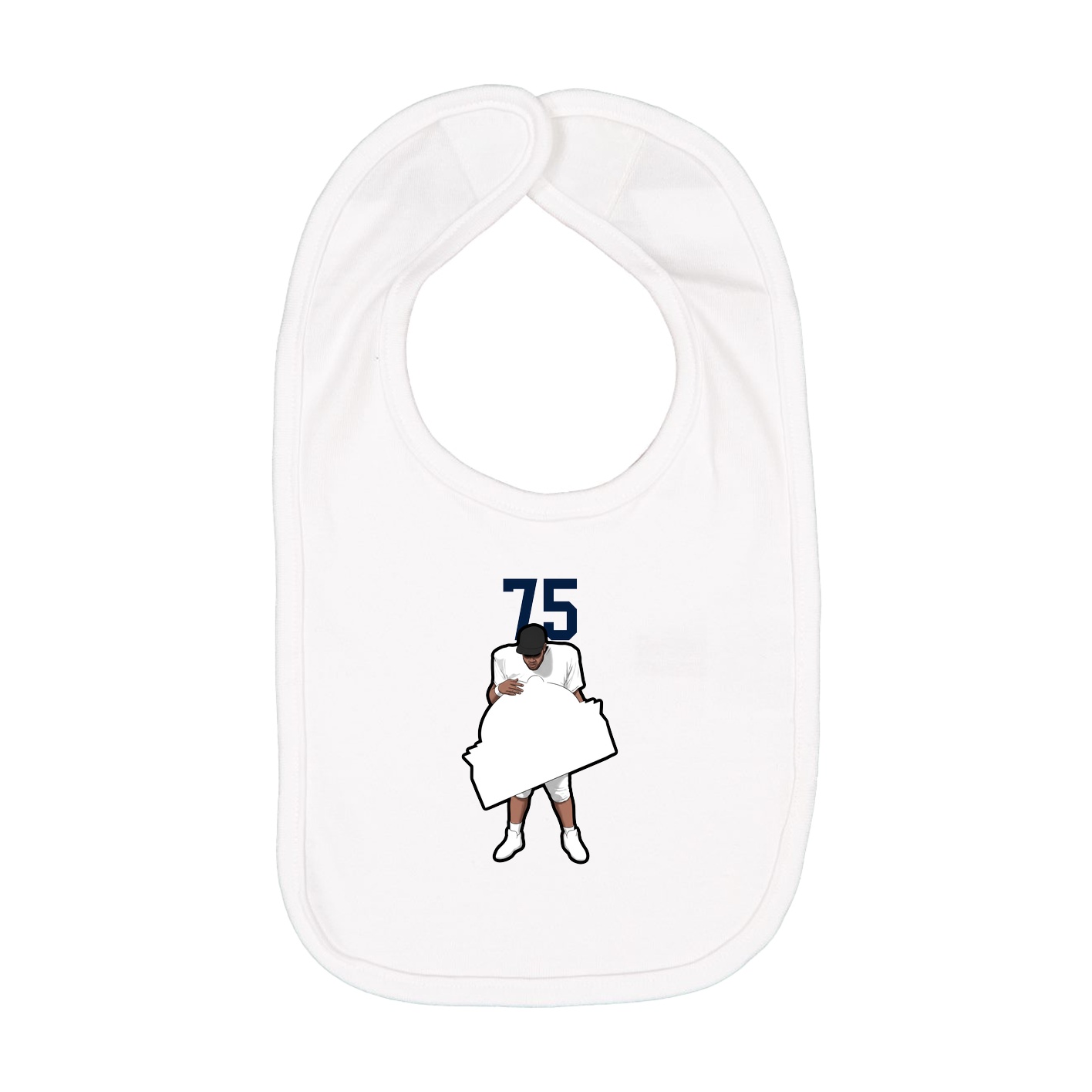Infant Bib — Number Top in White