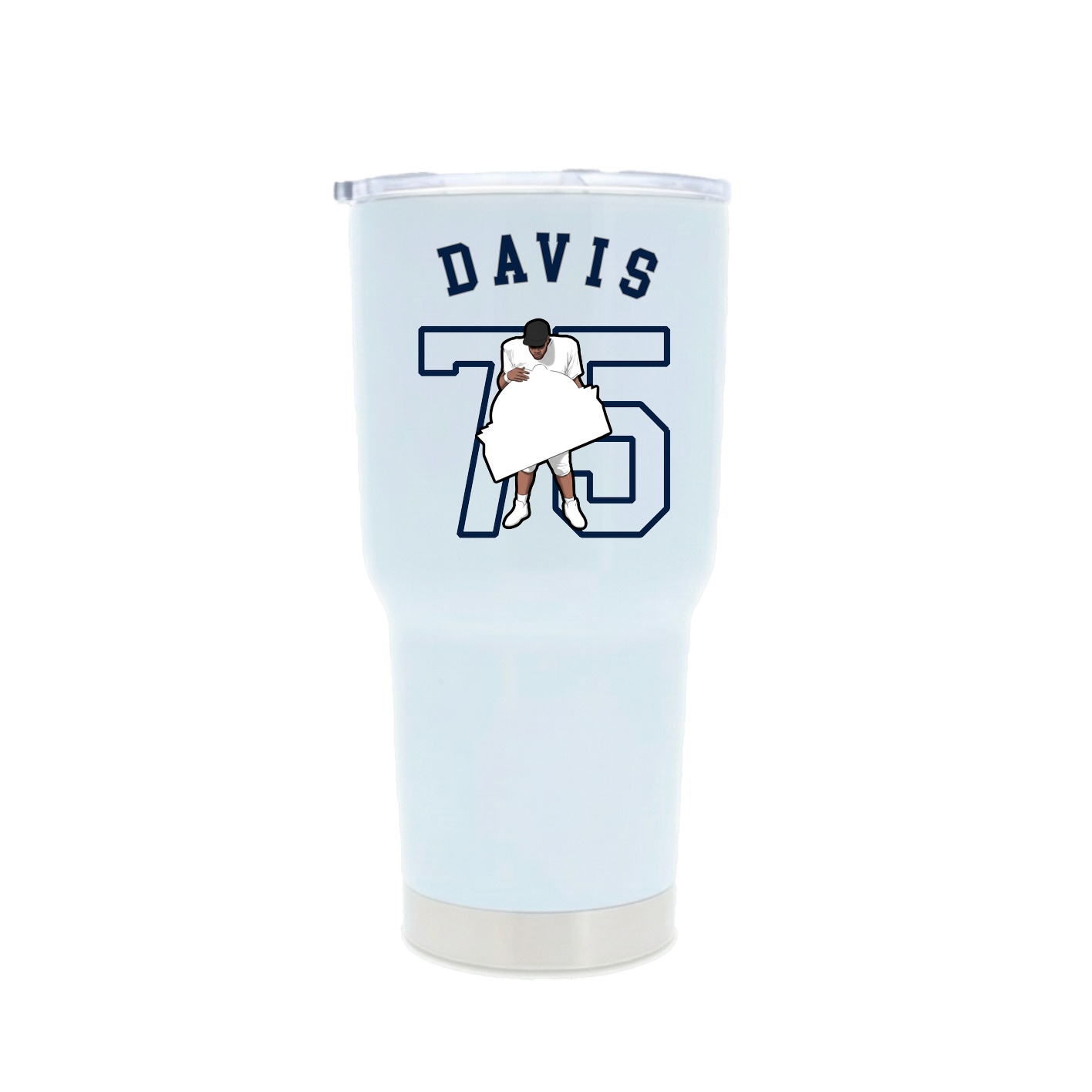 30oz Stainless Steel Tumbler — Shirsey Arch in White