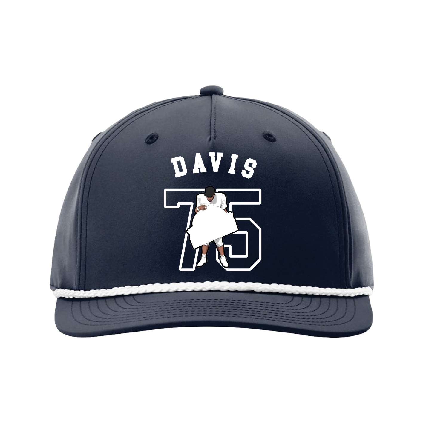 Five-Panel Classic Rope Cap — Shirsey Arch in Navy