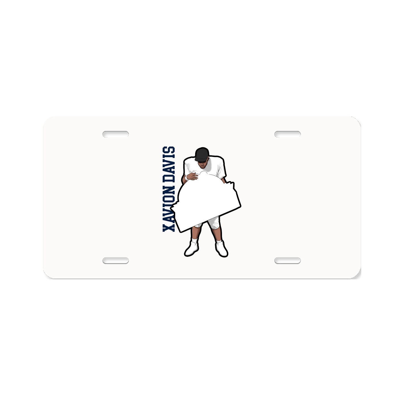 License Plate — Name Vertical in Classic