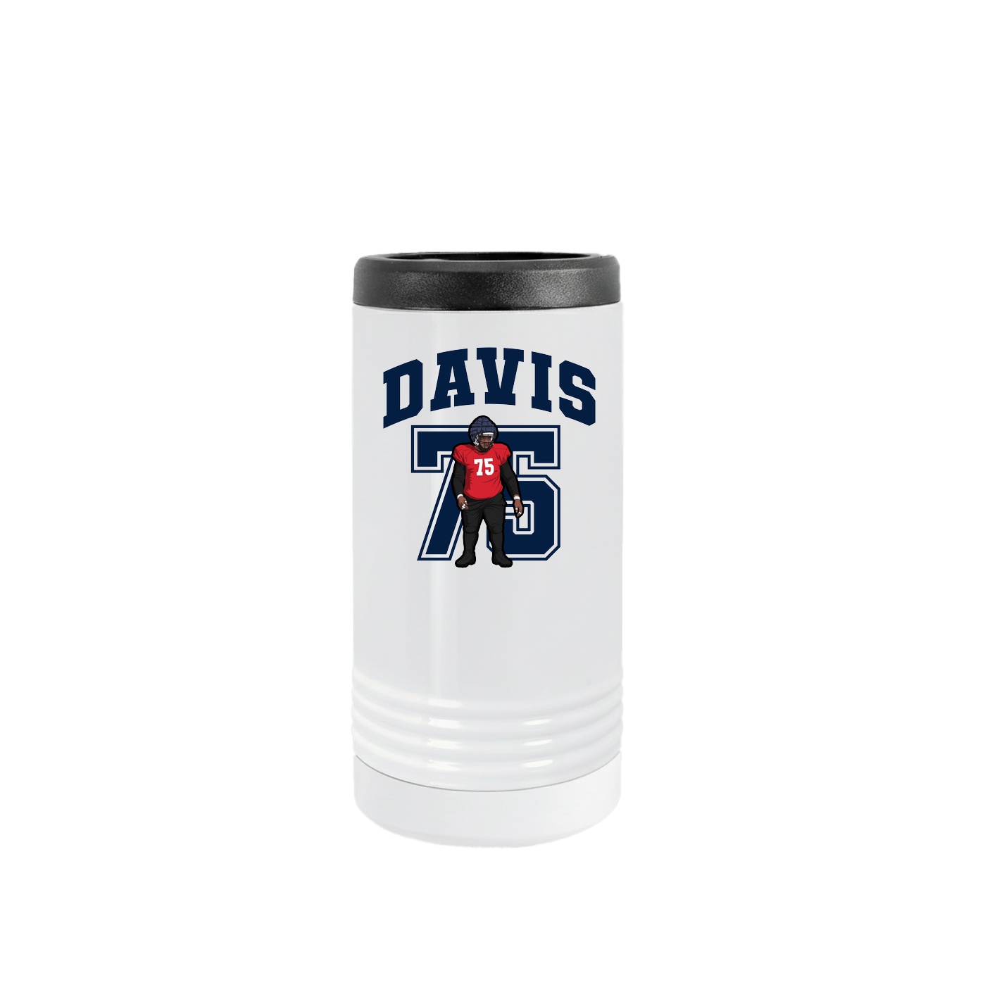 Slim Beverage Holder — Number in White