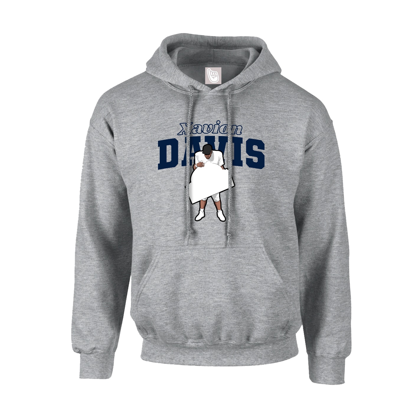 Youth Hoodie — Name Arch in Grey