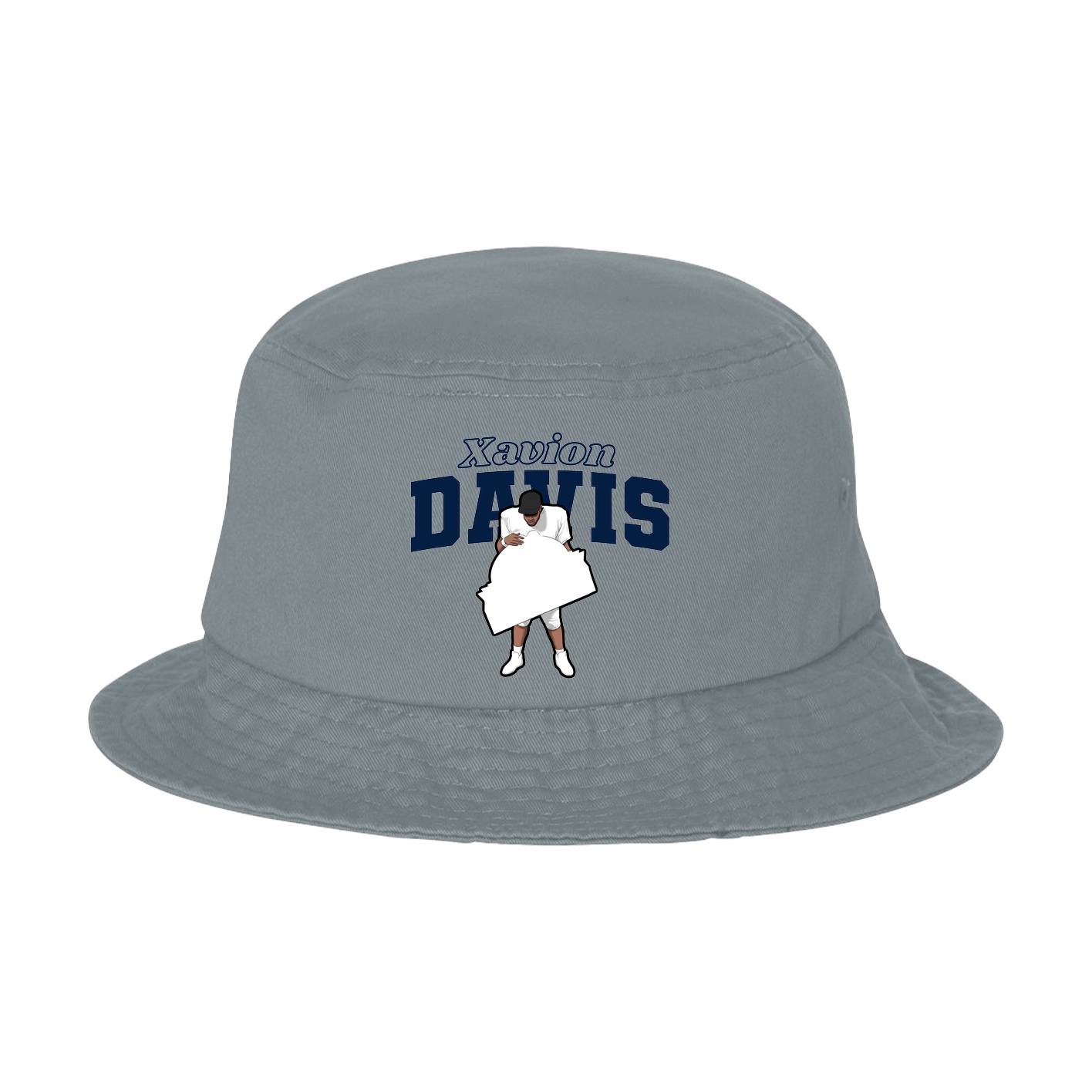 Bucket Cap — Name Arch in Grey