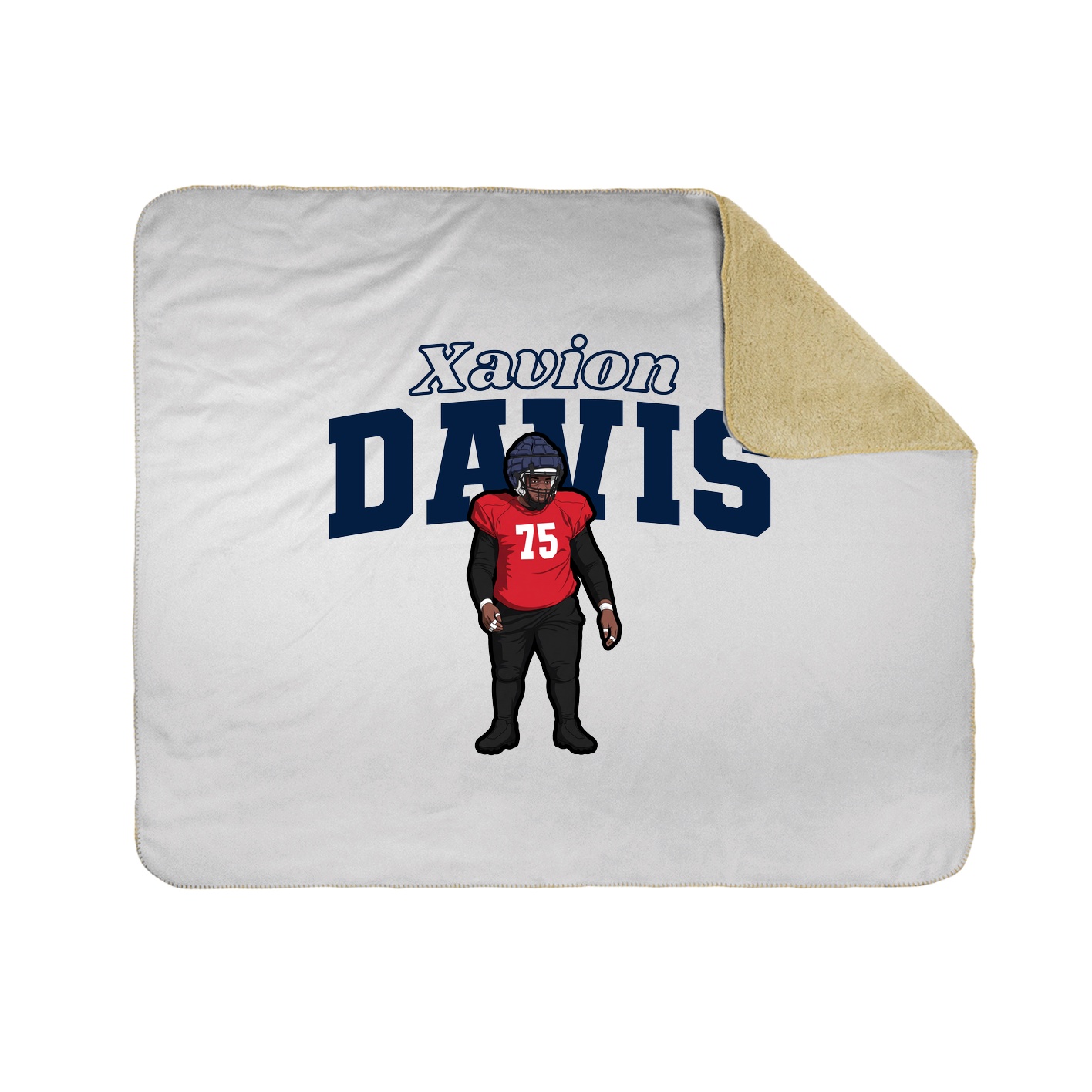 Throw Blanket — Name Arch in White