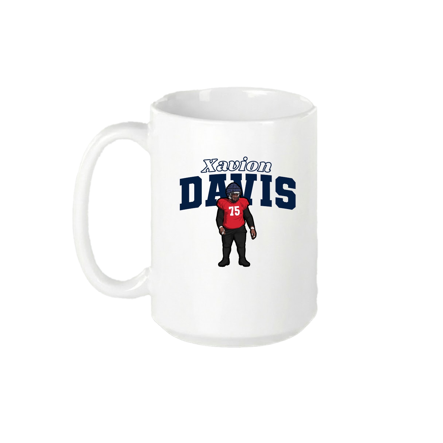 15oz Coffee Mug — Name Arch in White