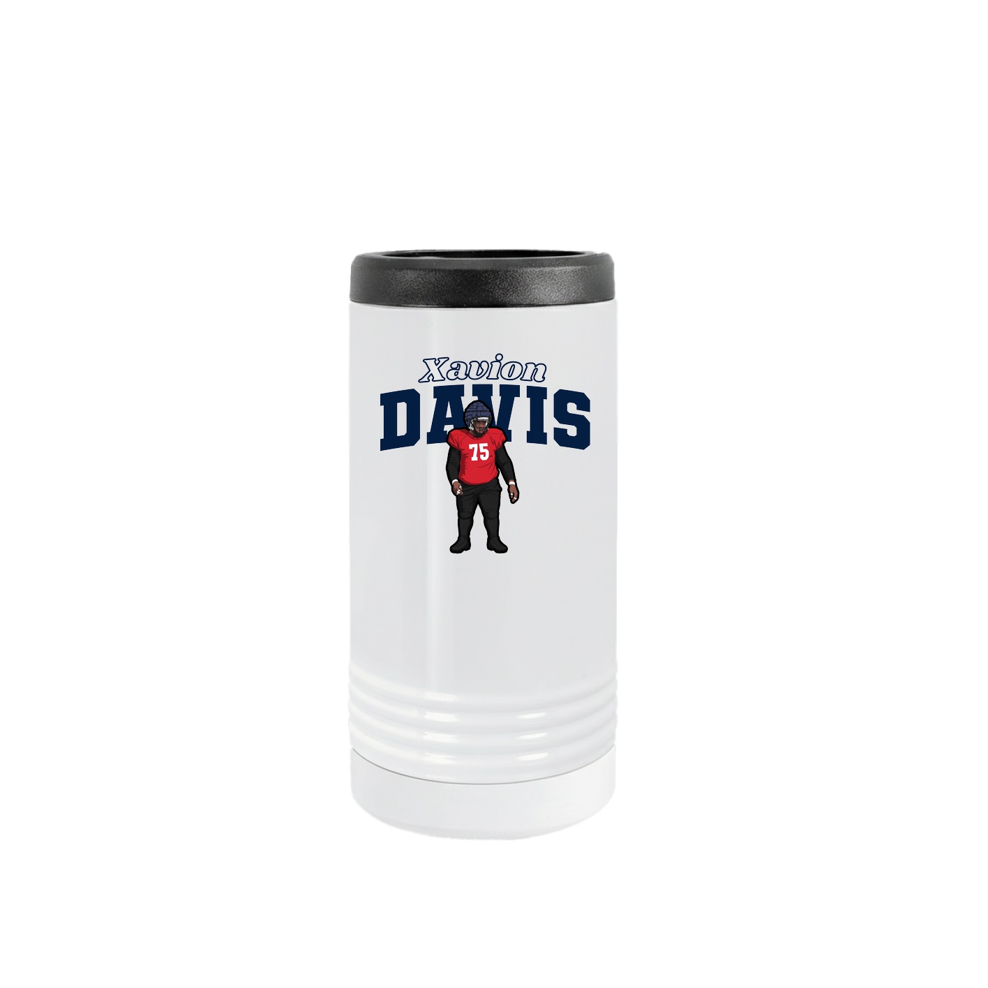 Slim Beverage Holder — Name Arch in White