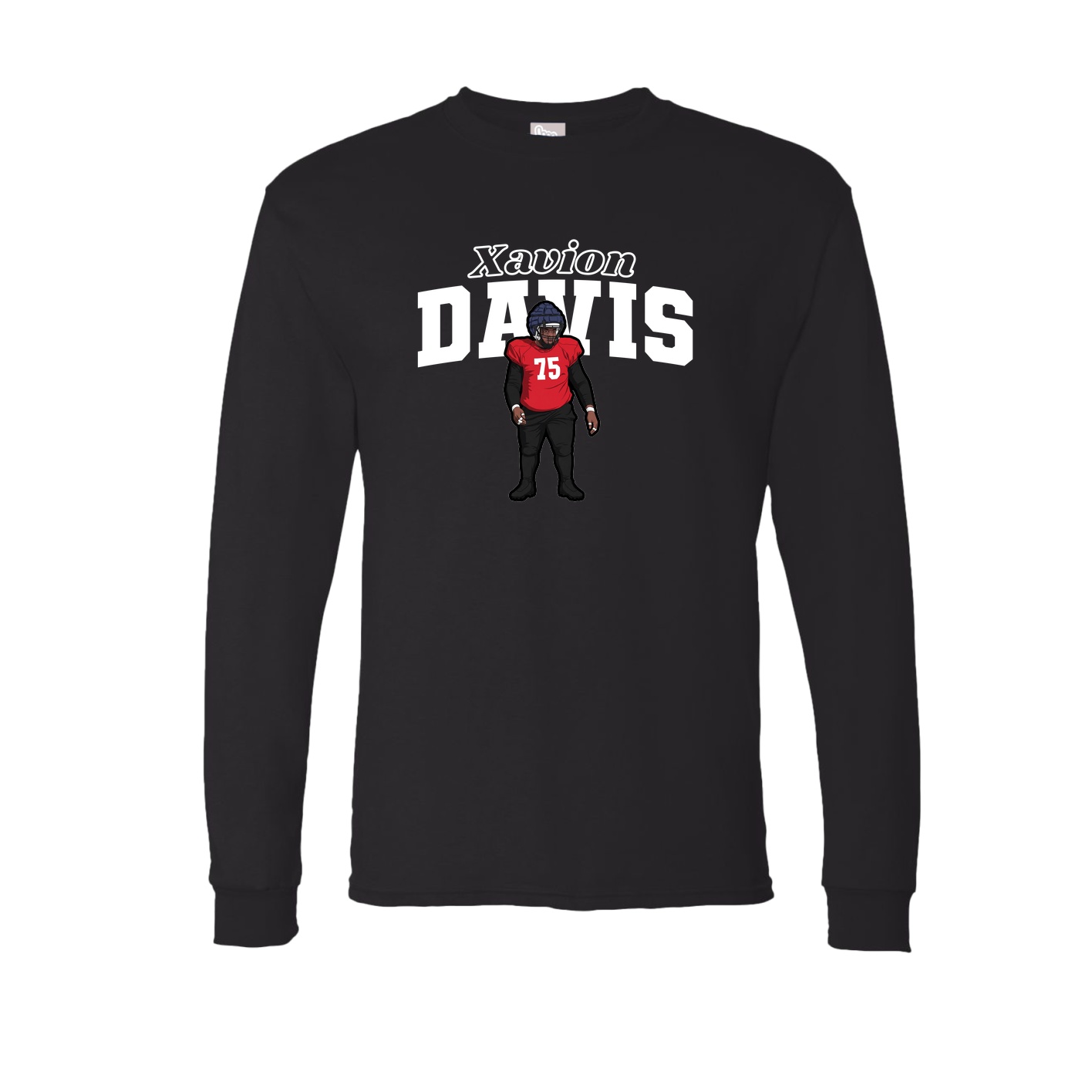 Long Sleeve Tee — Name Arch in Black