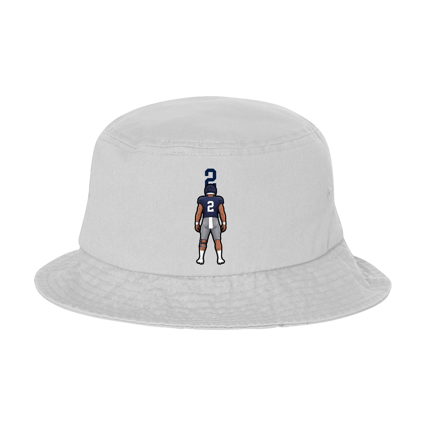 Bucket Cap — Number Top in White