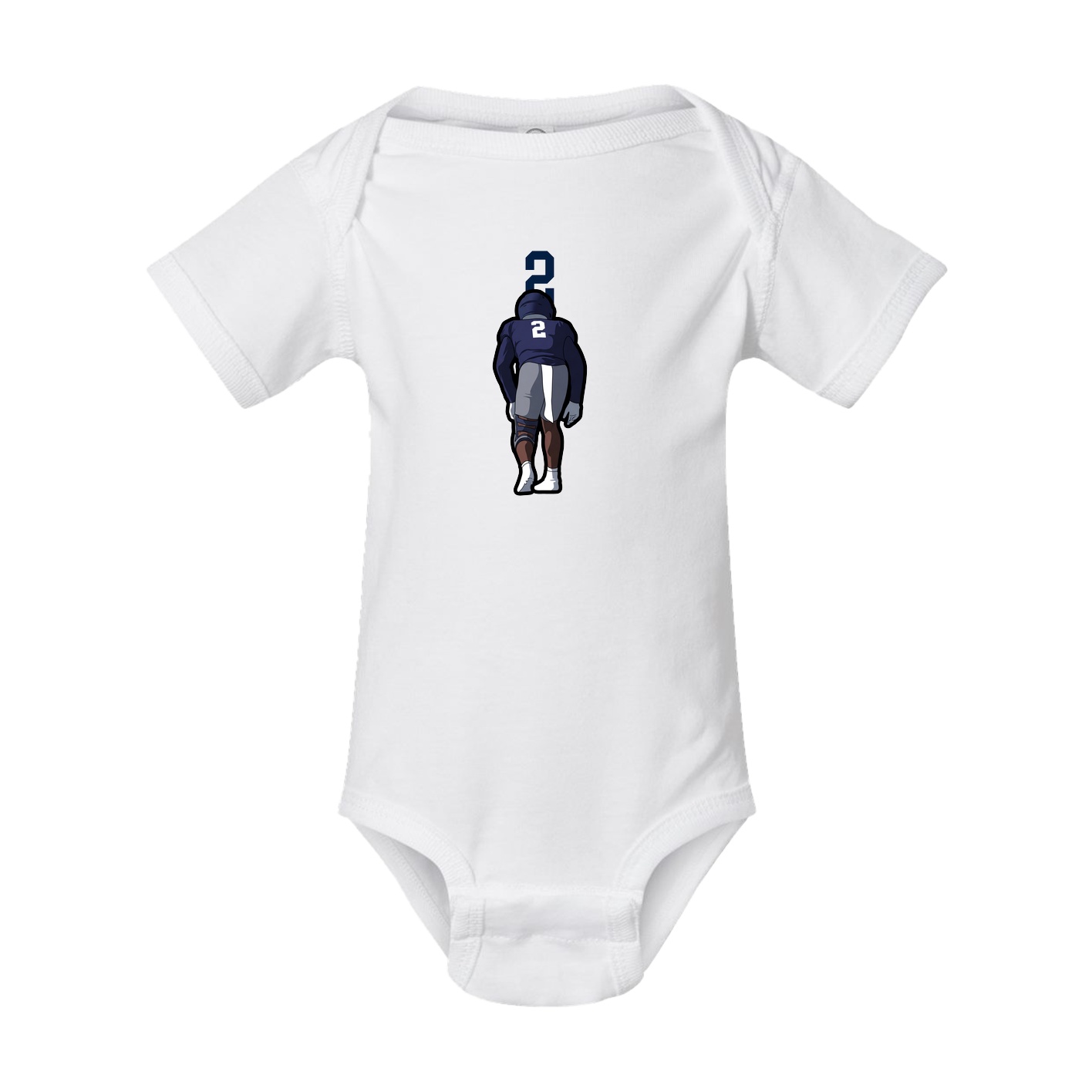 Baby Onesie — Number Top in White