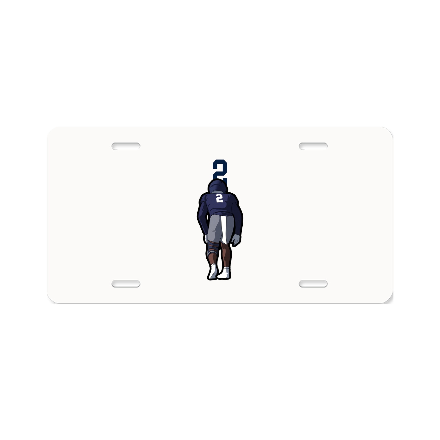 License Plate — Number Top in Classic