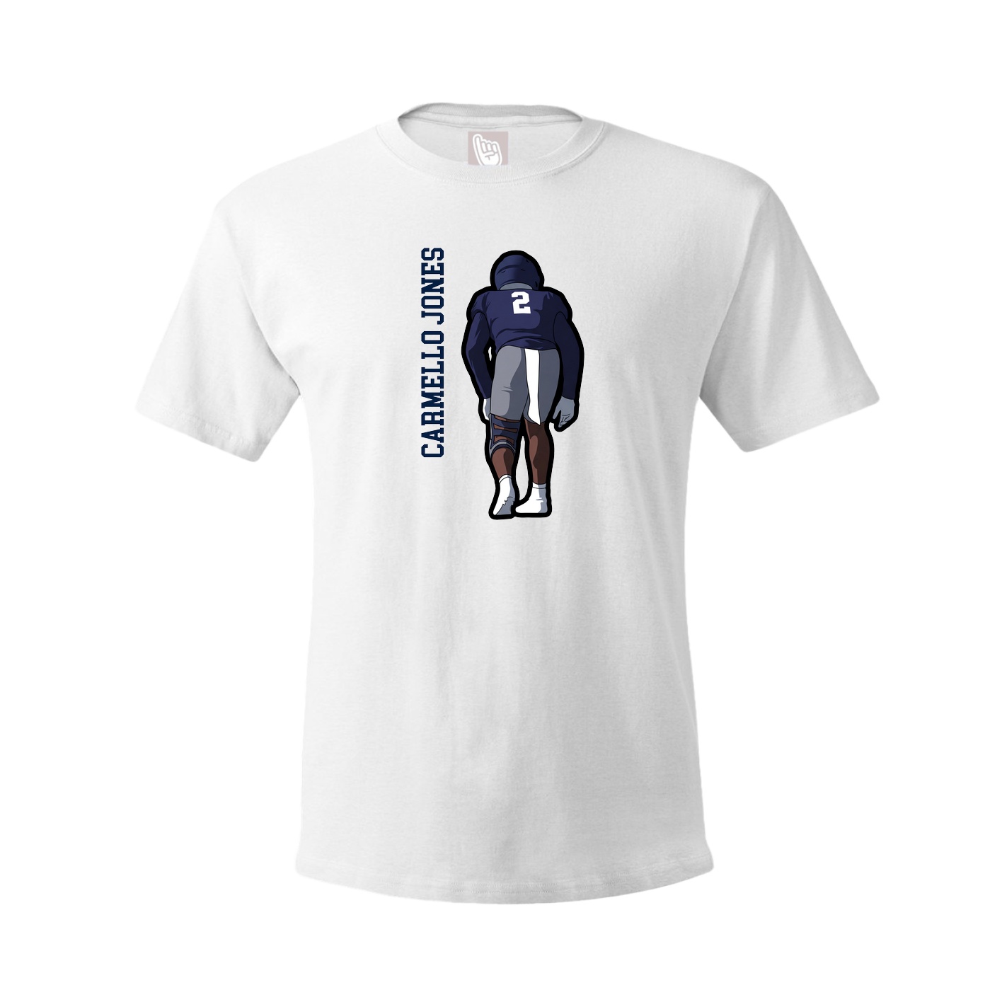 Tee — Name Vertical in White