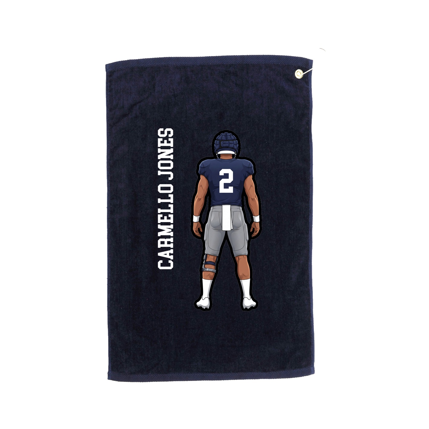 Golf Towel — Name Vertical in Navy
