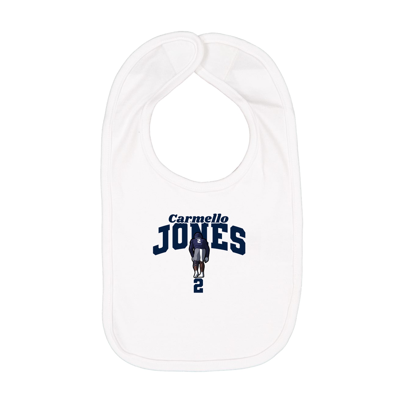 Infant Bib — Signature Arch in White