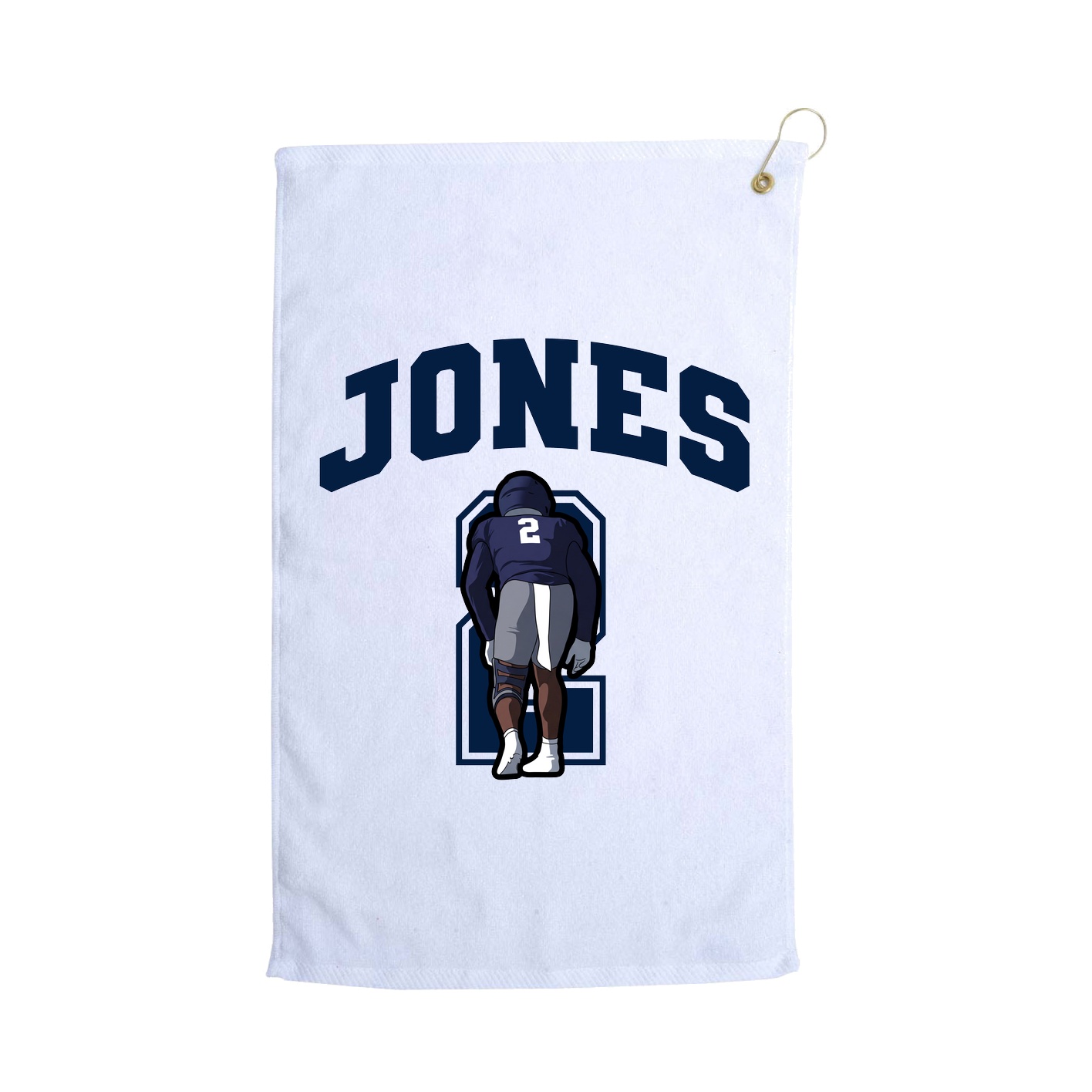 Golf Towel — Number in White