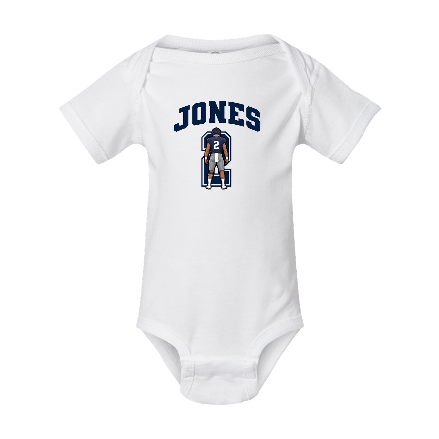 Baby Onesie — Number in White