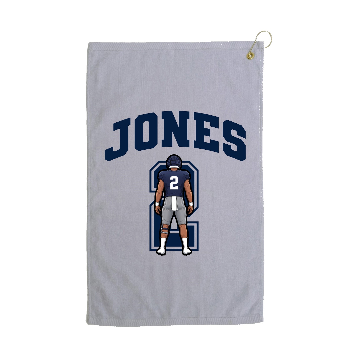 Golf Towel — Number in Grey