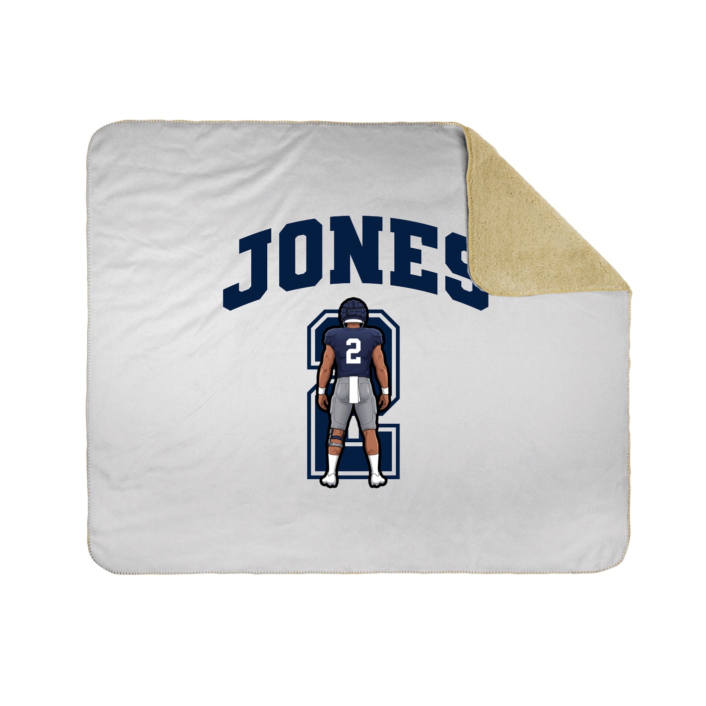 Throw Blanket — Number in White