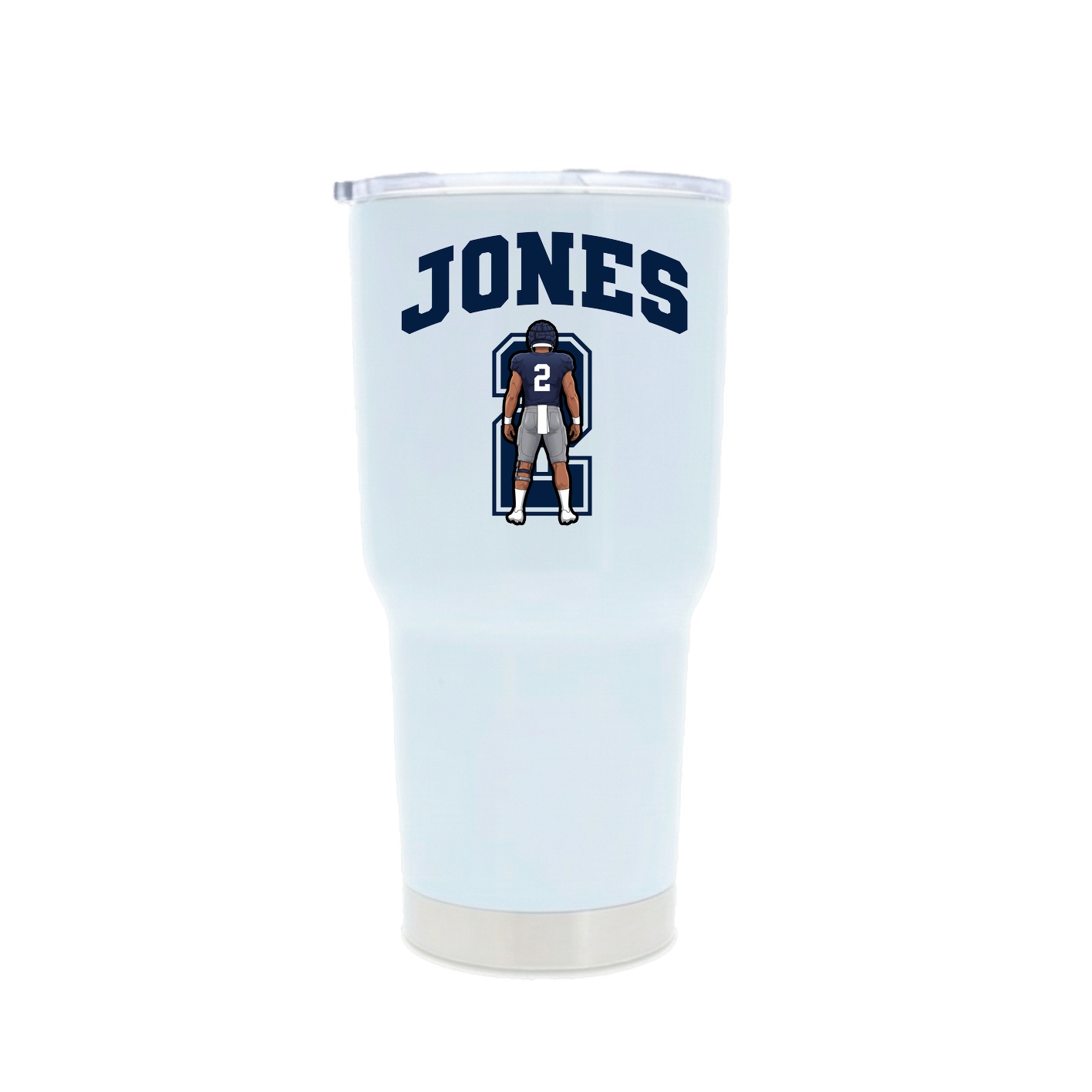 30oz Stainless Steel Tumbler — Number in White