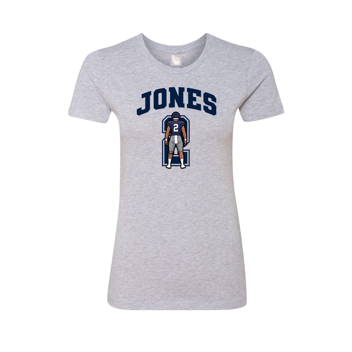Fitted Women's Tee — Number in Grey