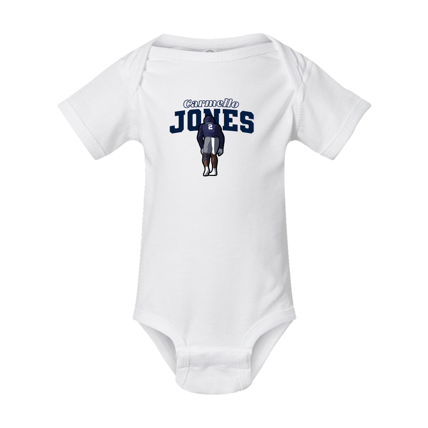 Baby Onesie — Name Arch in White