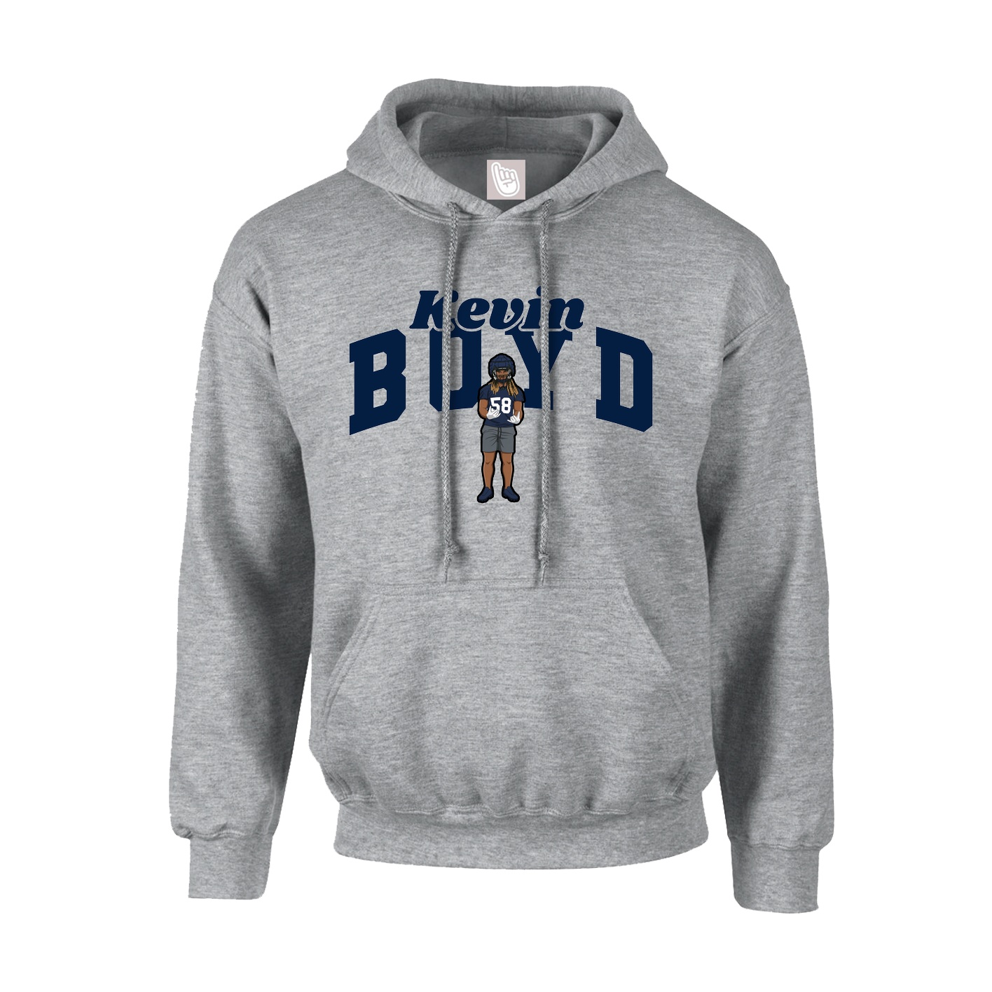 Youth Hoodie — Signature Arch in Grey