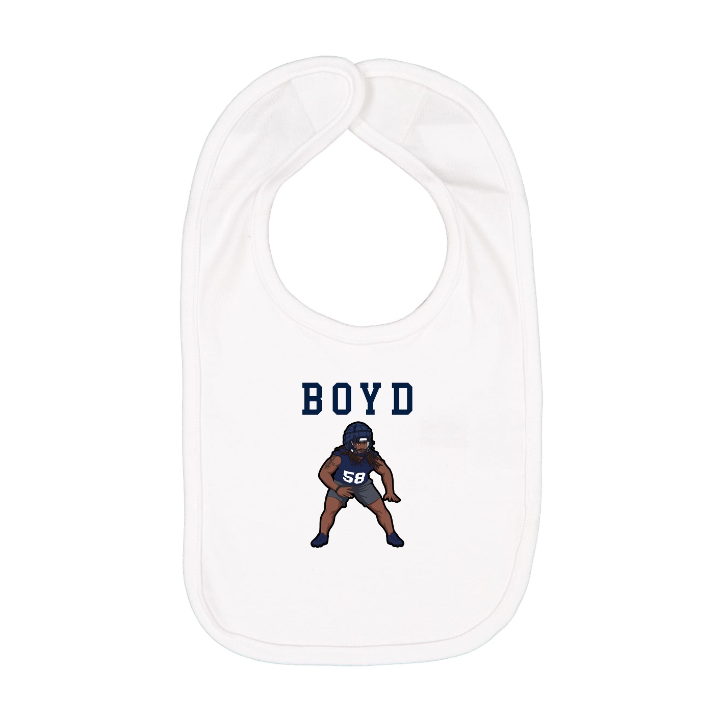 Infant Bib — Shirsey in White
