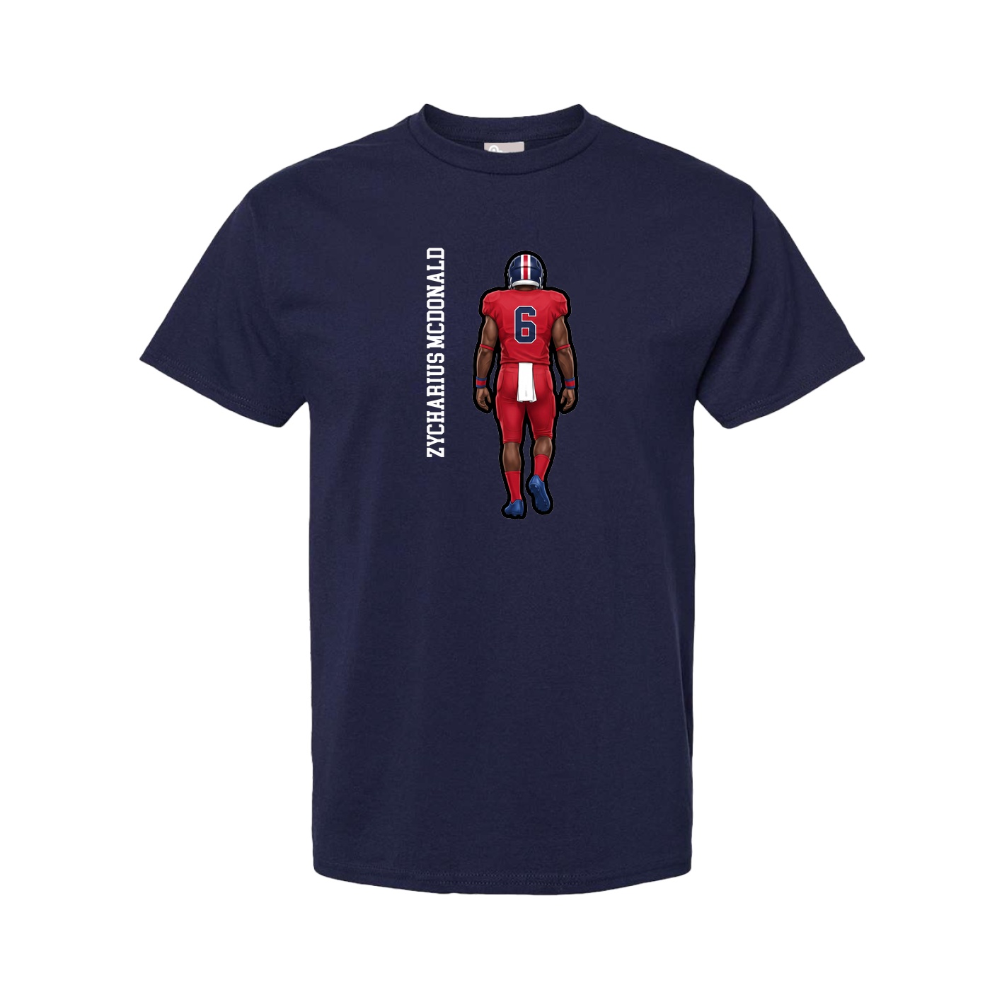 Tee — Name Vertical in Navy