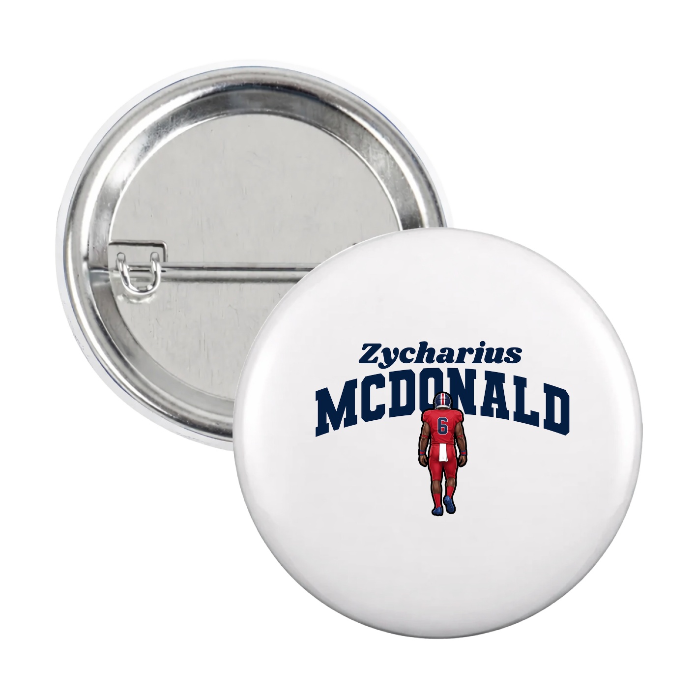 Game Day Button — Signature Arch in White