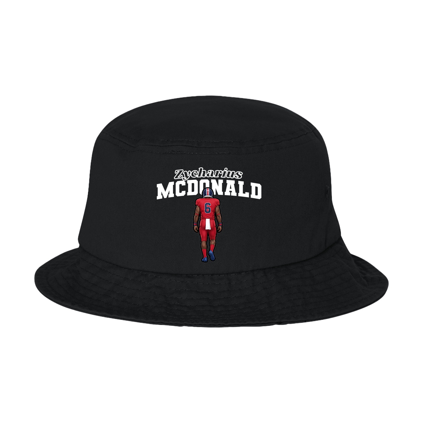 Bucket Cap — Name Arch in Black