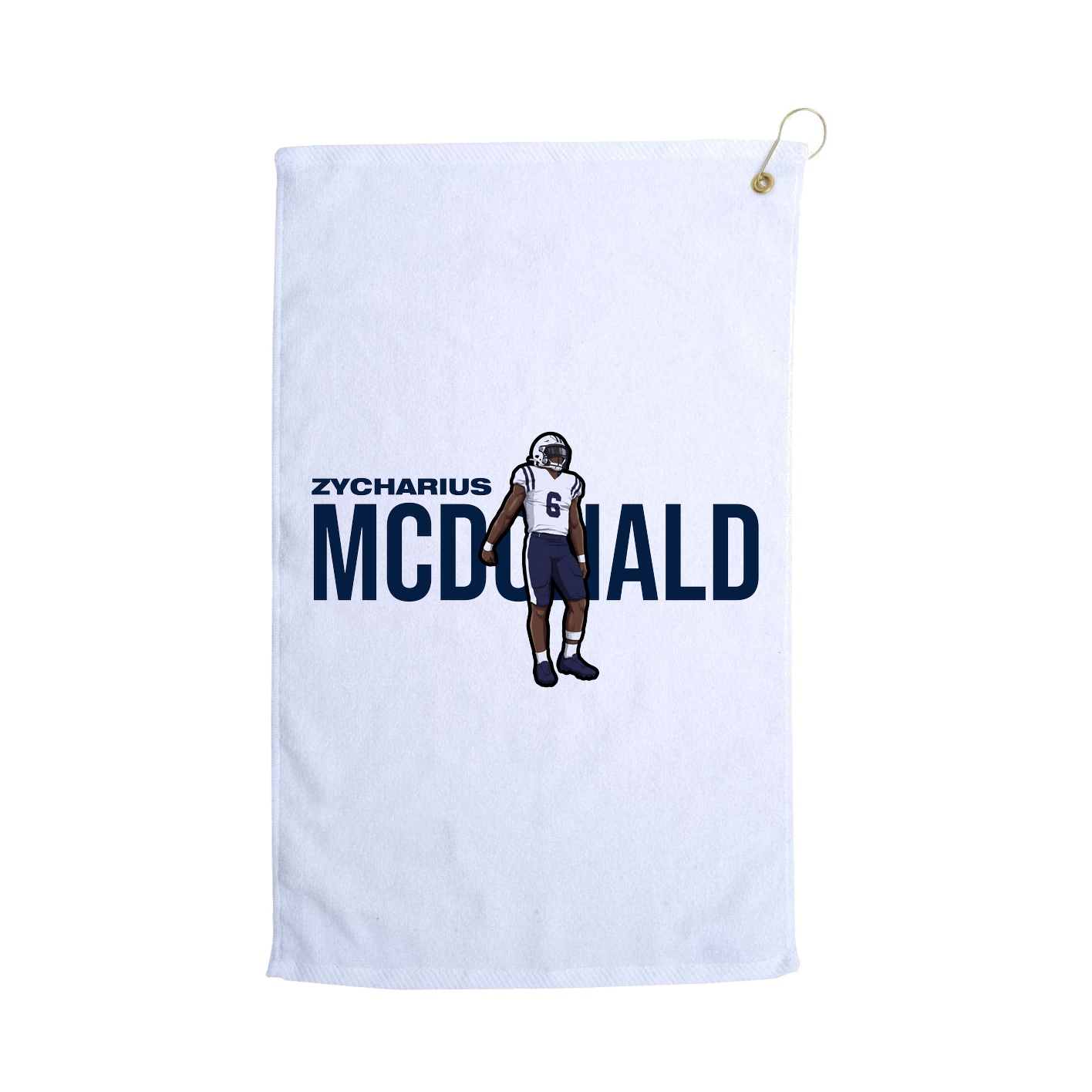 Golf Towel — Player Name in White