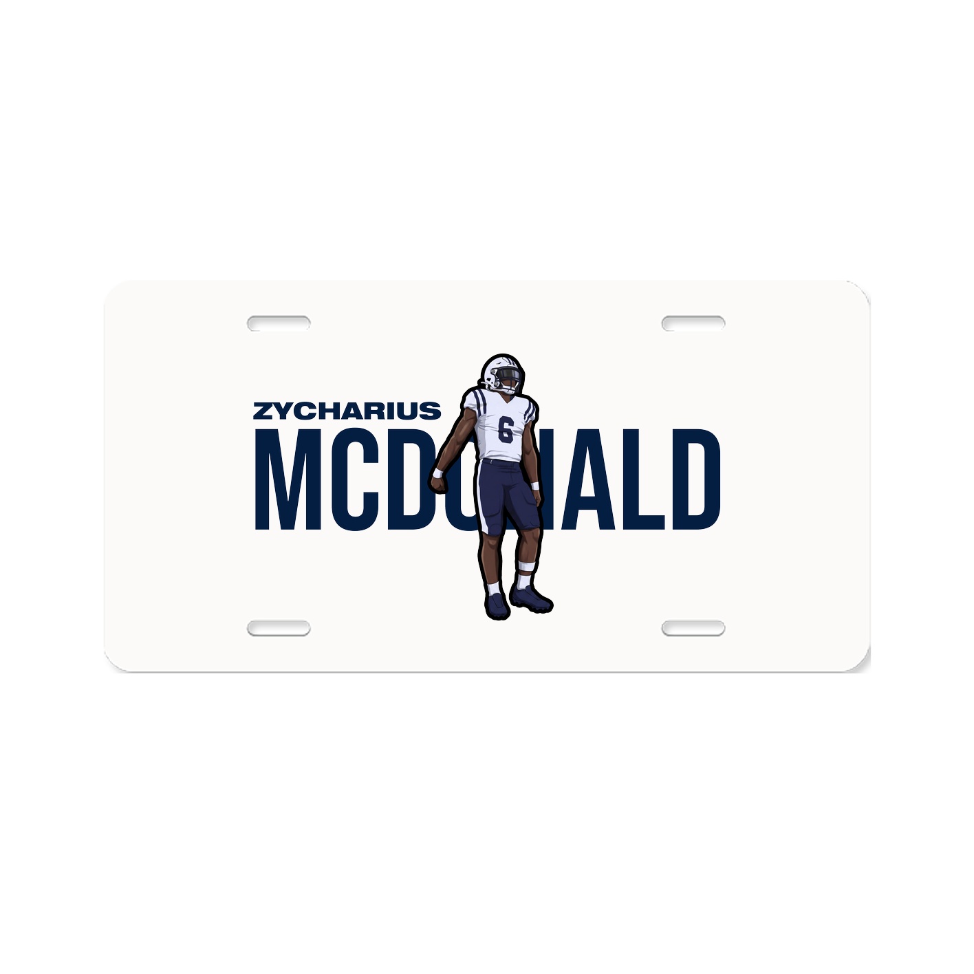 License Plate — Player Name in Classic