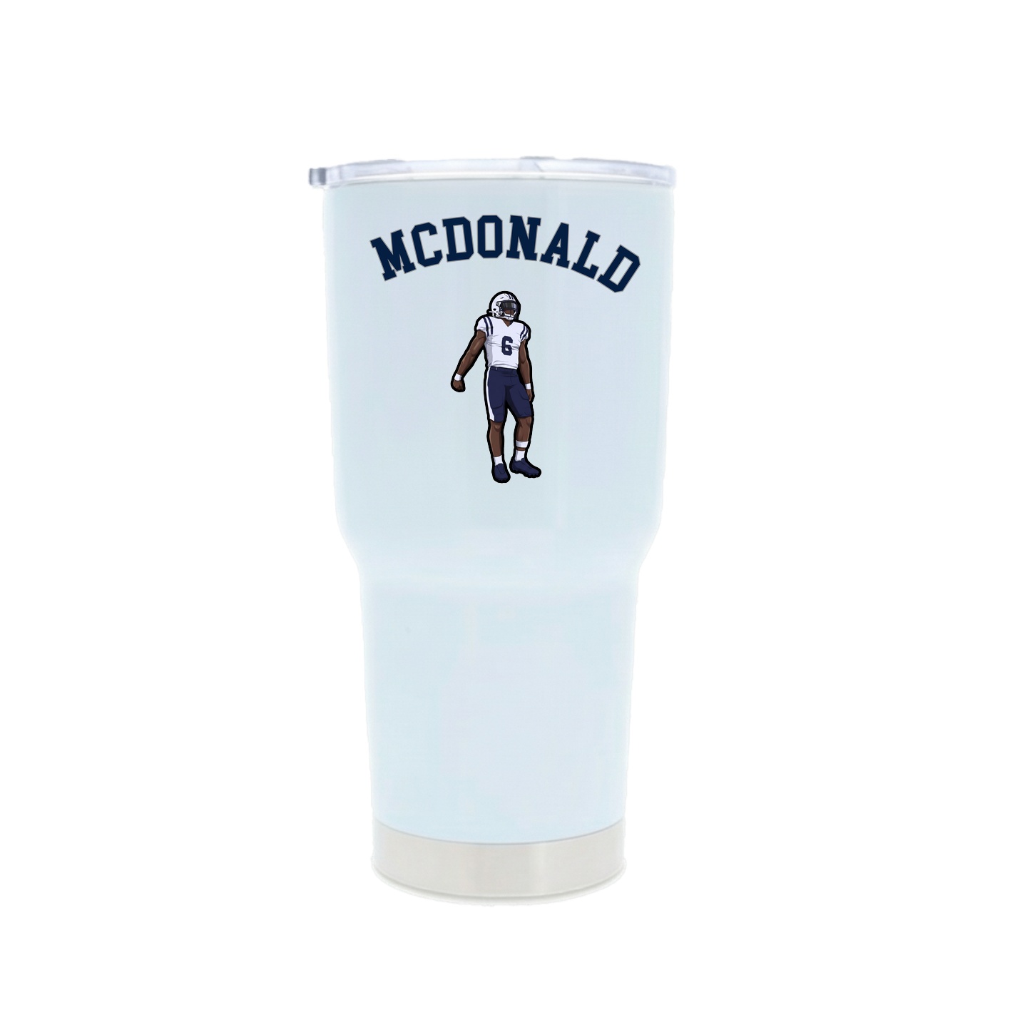 30oz Stainless Steel Tumbler — Shirsey Arch in White