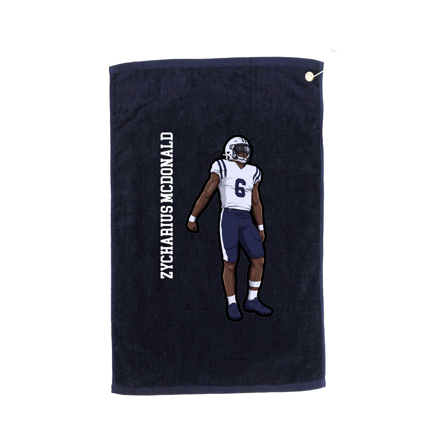 Golf Towel — Name Vertical in Navy