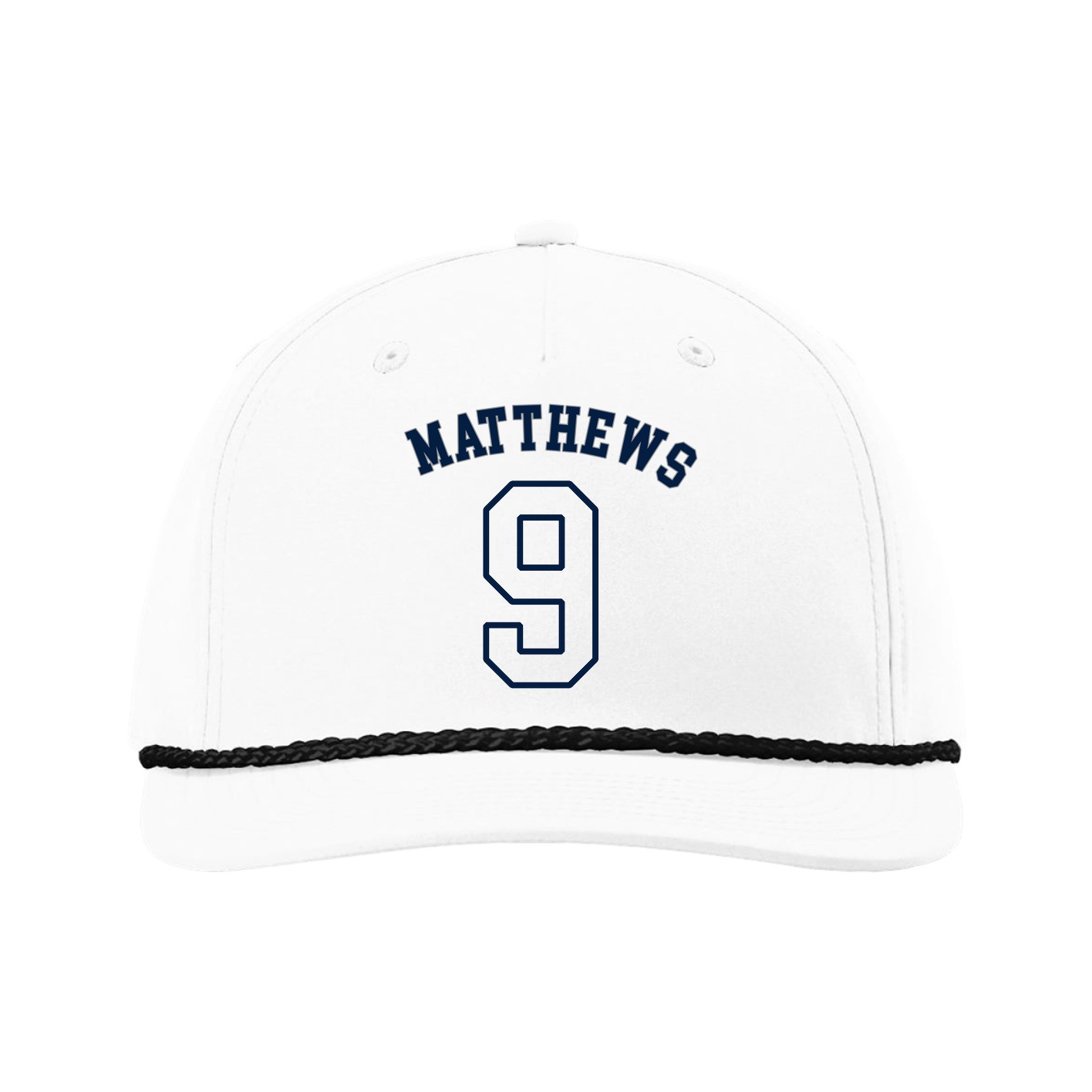 Five-Panel Classic Rope Cap — Shirsey Arch in White