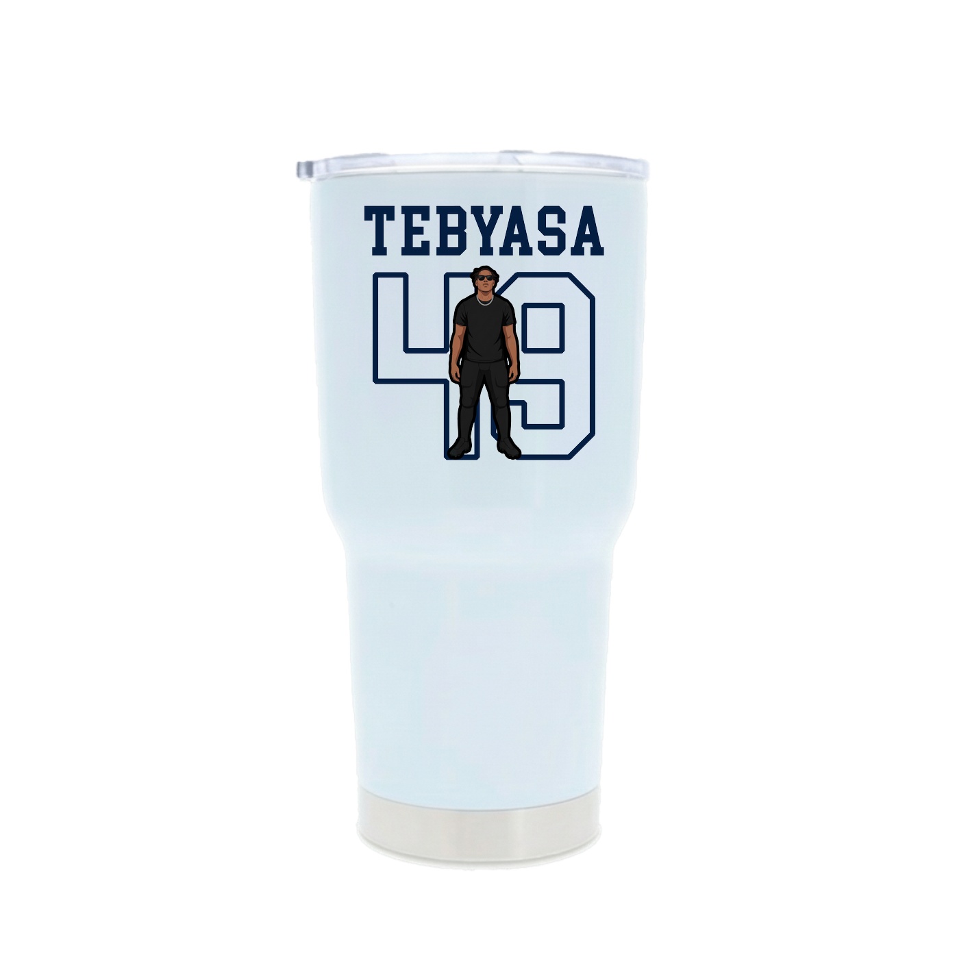 30oz Stainless Steel Tumbler — Shirsey in White