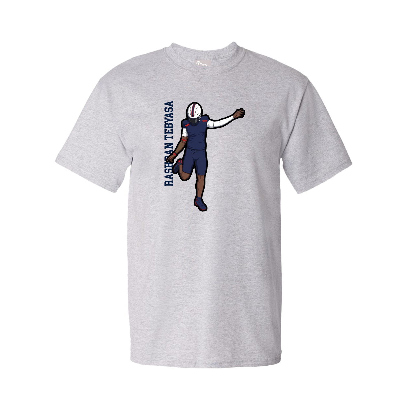 Tee — Name Vertical in Grey